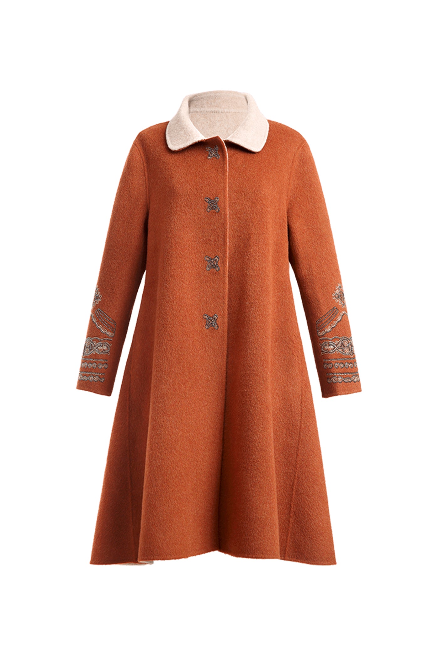 KAMILAN double-sided wool coat women's 2025 autumn and winter new woolen coat temperament long woolen coat