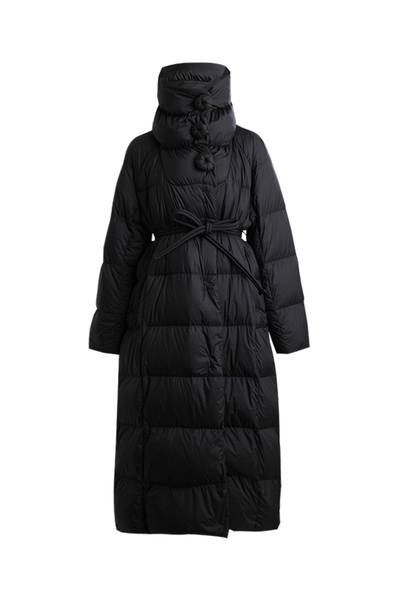 KAMILAN Long Down Coat with High Collar