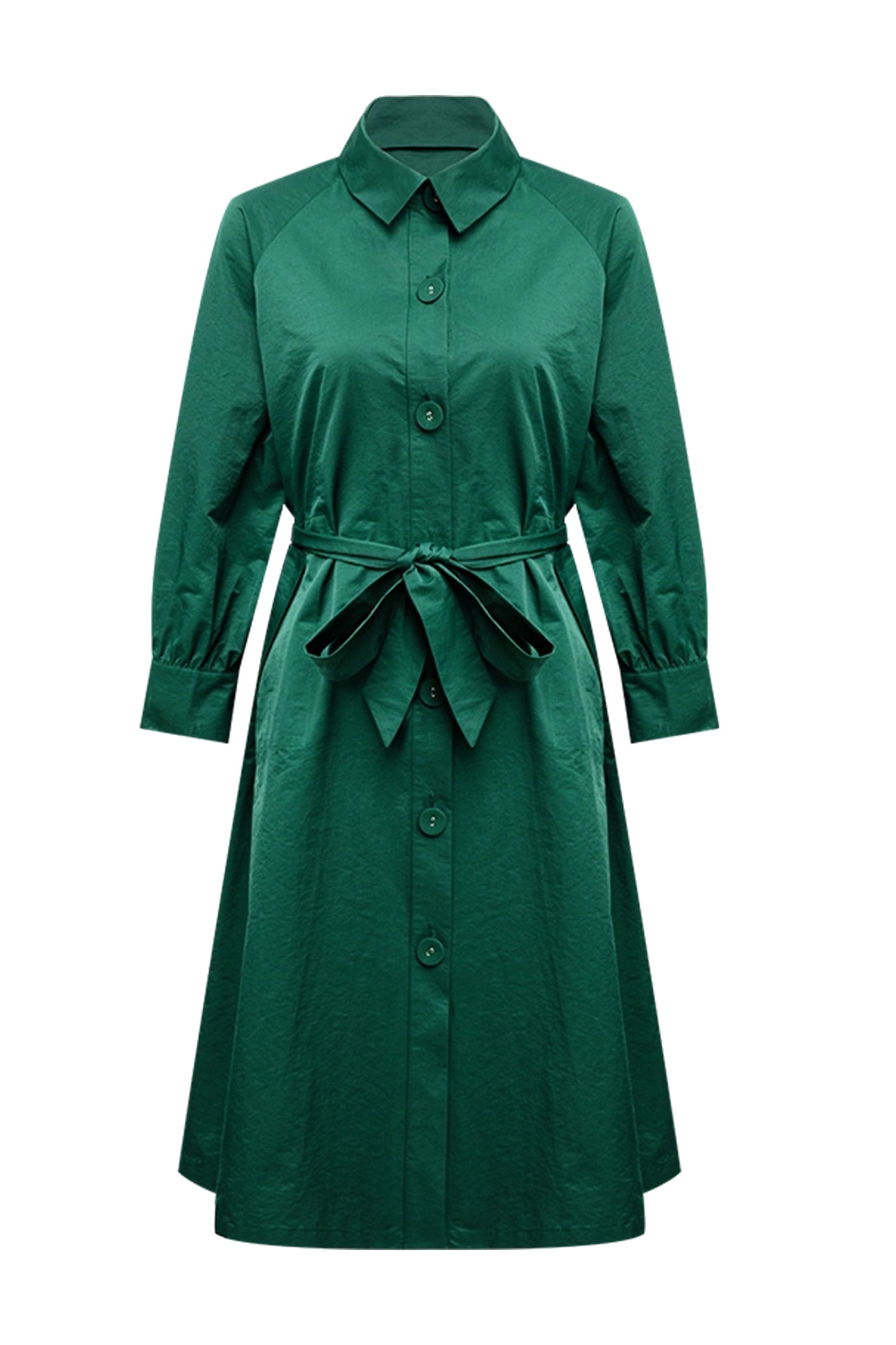 KAMILAN Structured A-Line Trench Coat in  Sculptural Silhouette for Autumn Grace