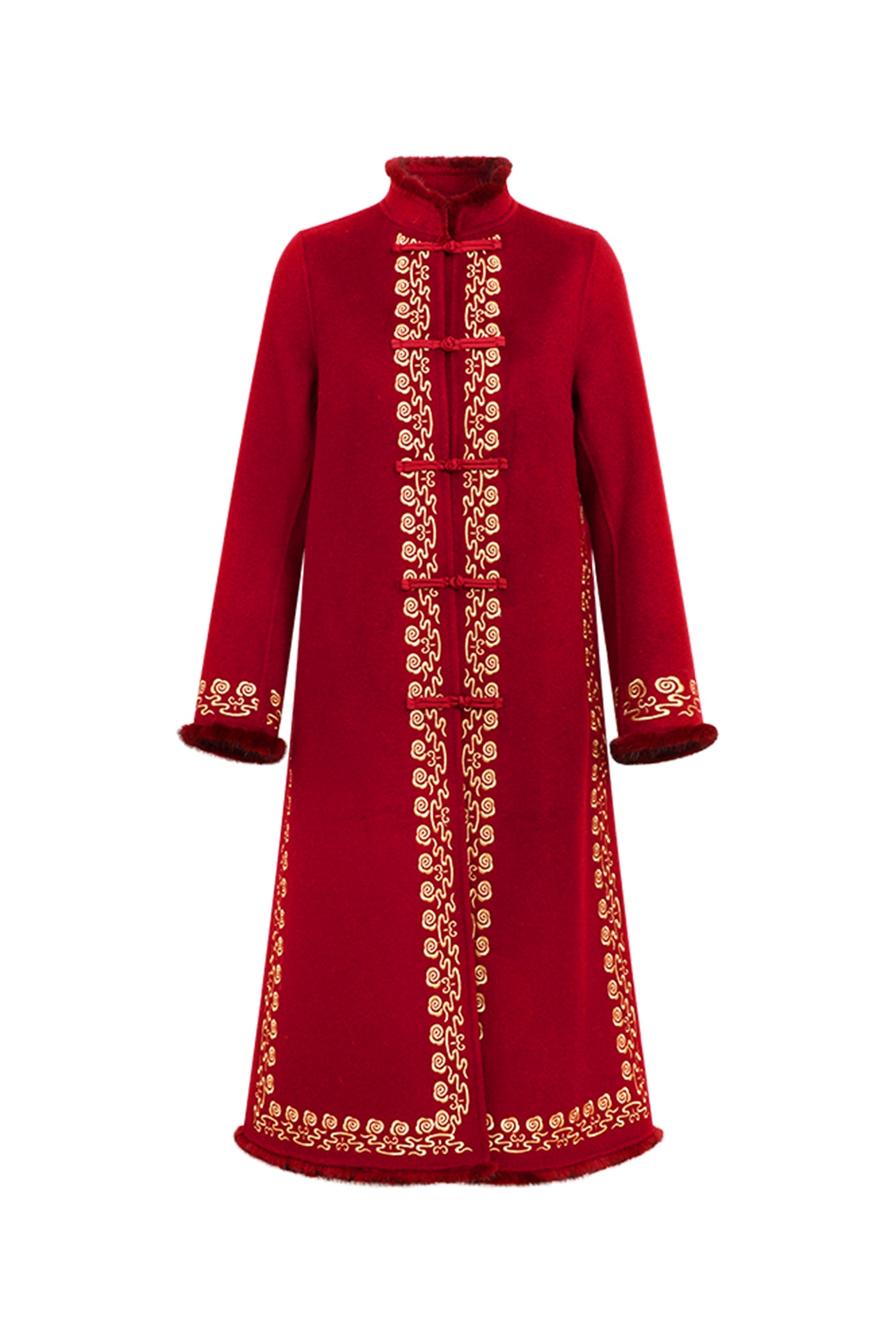 KAMILAN new Chinese-style retro embroidered sheep fur coat women's new splicing mink fur coat in autumn and winter of 2024