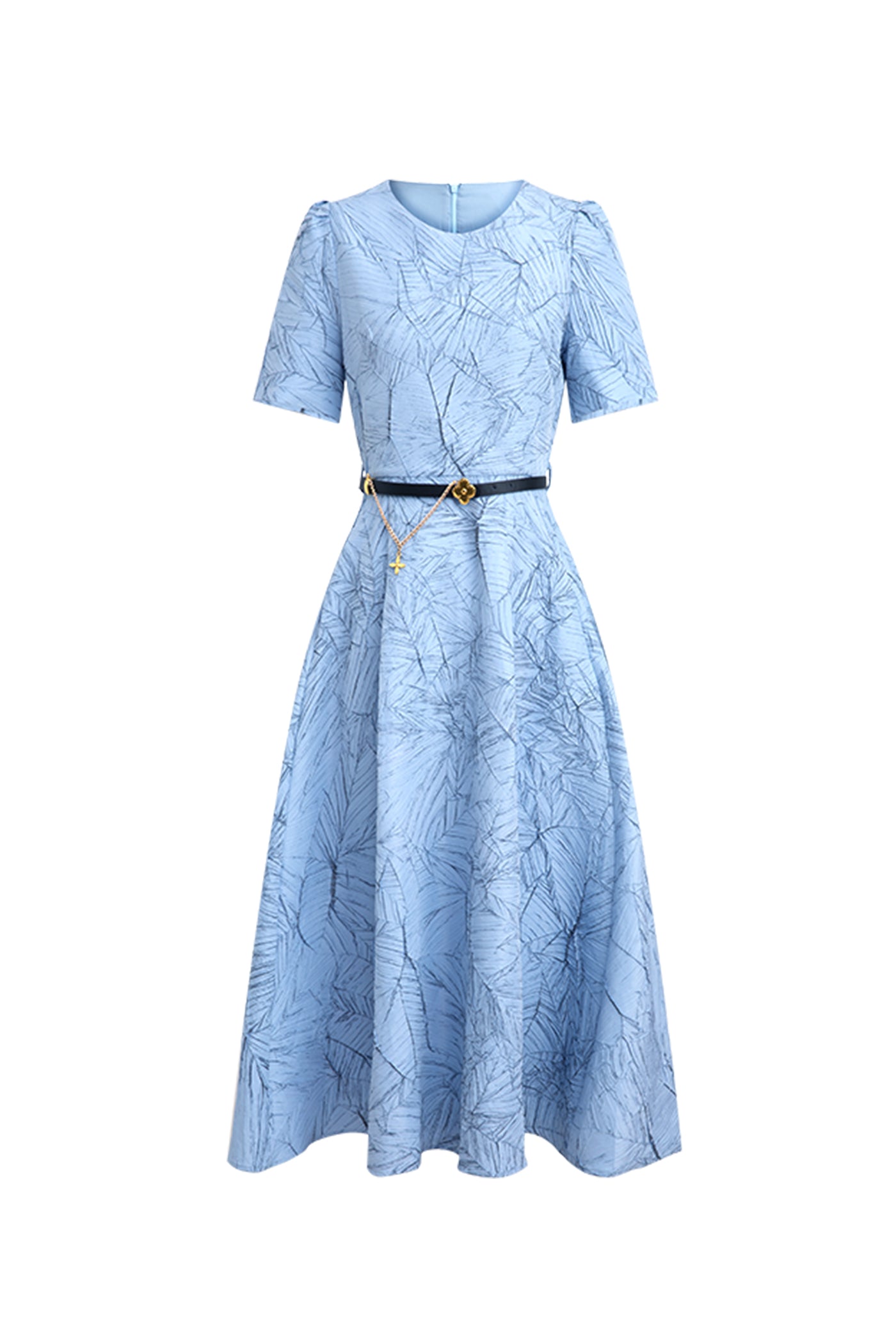 KAMILAN Elegant Textured Midi Dress