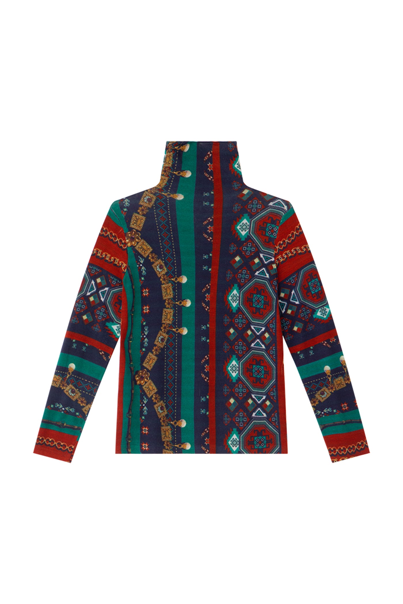 KAMILAN Women's Elegant Floral Turtleneck Wool Sweater – 2025 Autumn New Knit Pullover