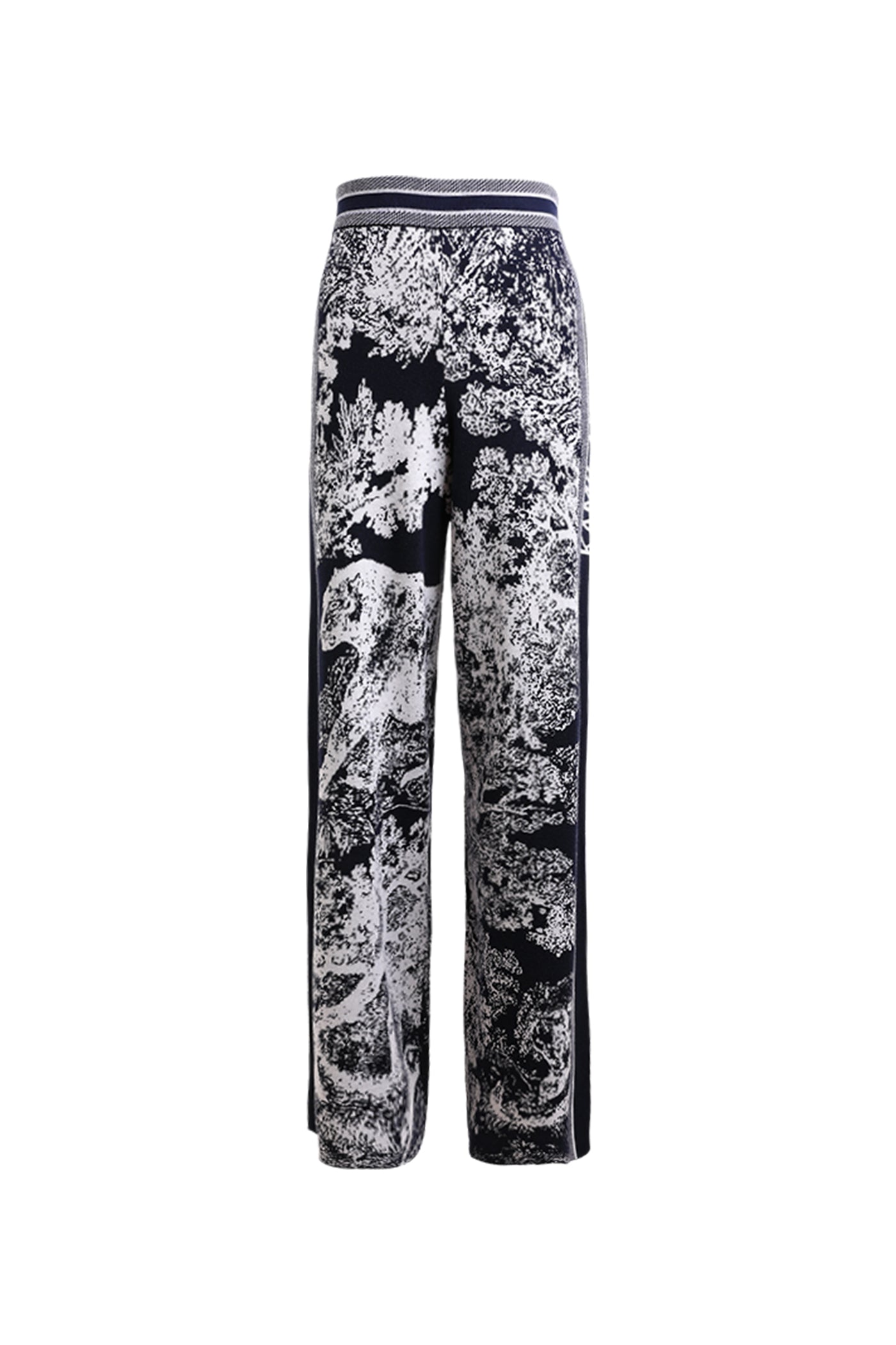 KAMILAN Women's Patterned Knit Pants – High Waist Straight Leg Casual Trousers  Fall 2025 New