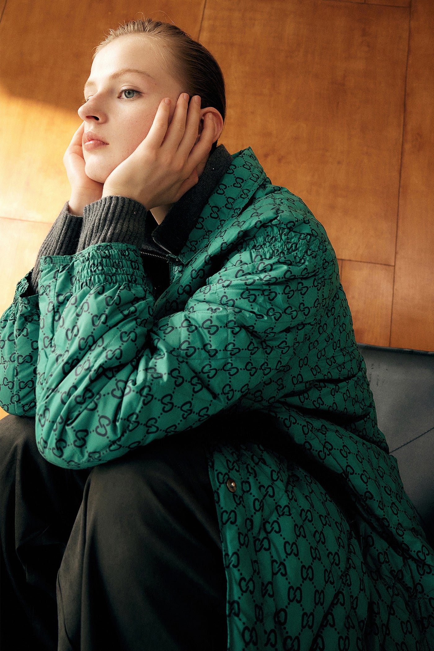 KAMILAN Iconic Monogram Quilted Down Jacket – Sculptural Silhouette in Urban Elegance