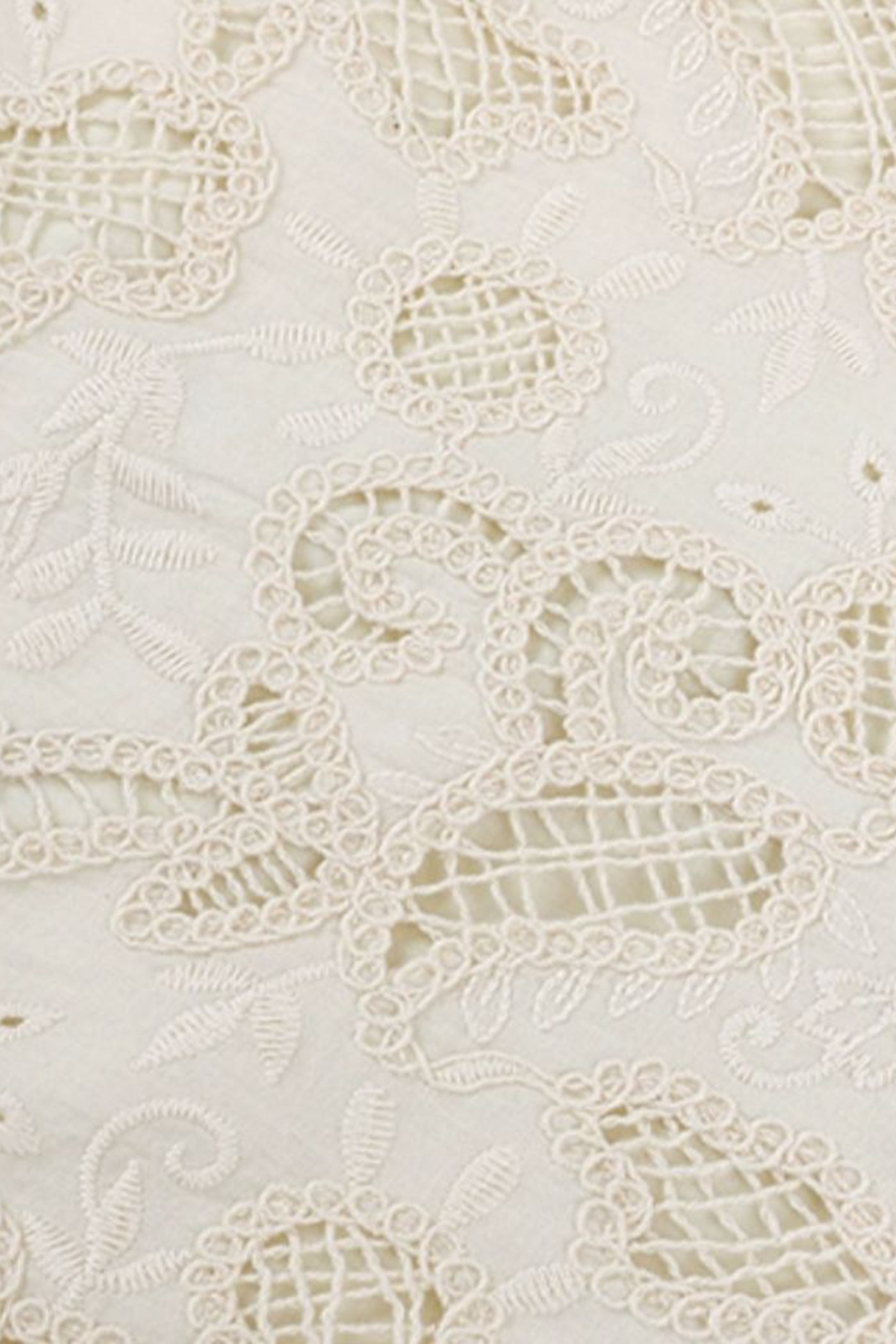 Kamilan Embroidered Lace Dress in Ivory Beige