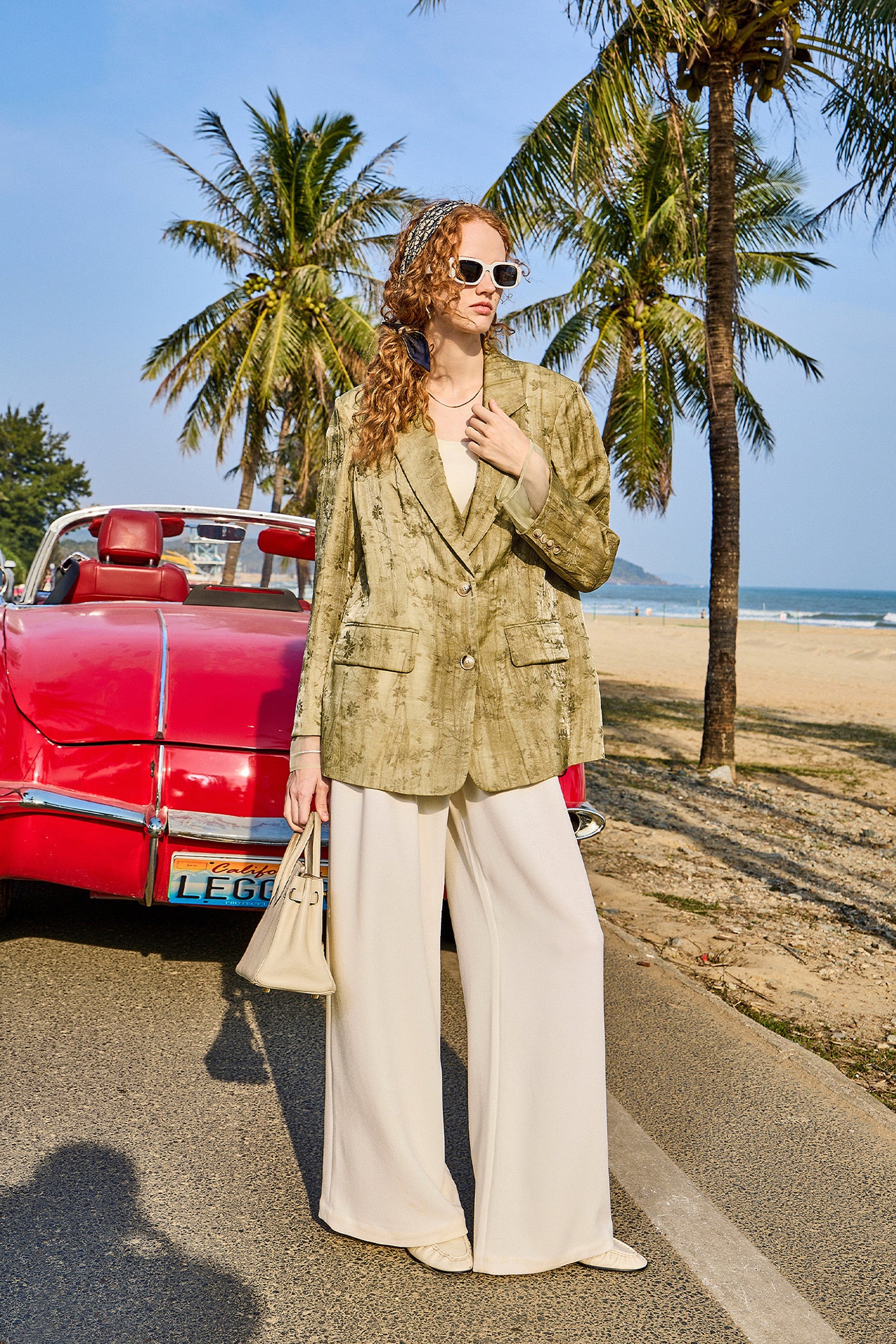 KAMILAN High-Waisted Wide-Leg Trousers