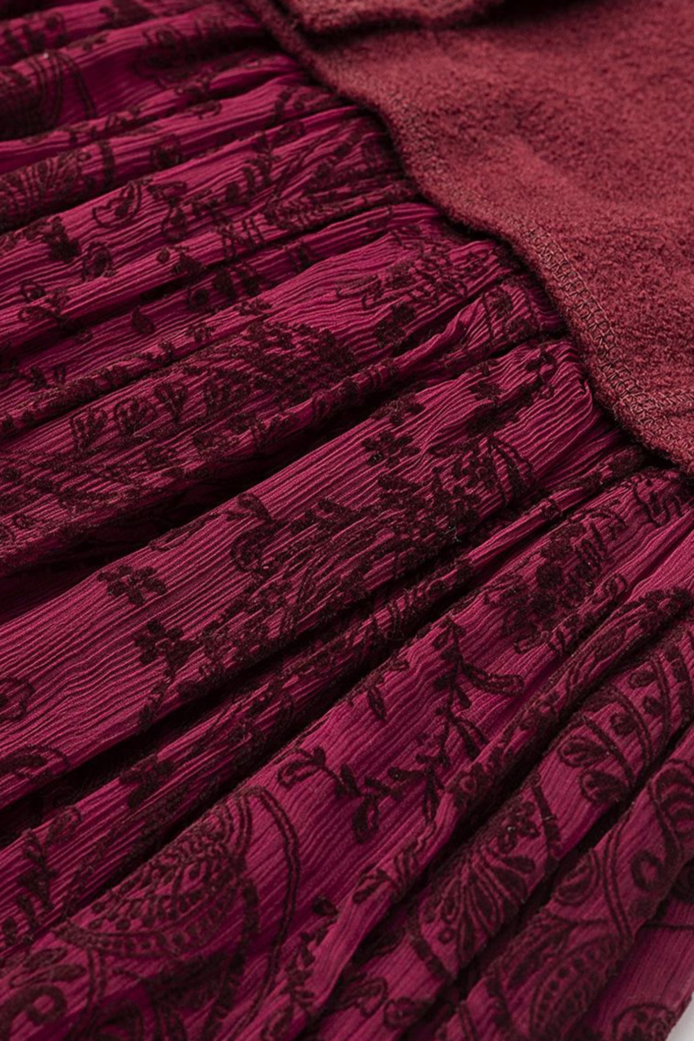 KAMILAN Wool & Jacquard Paneled Dress for Autumn–Winter