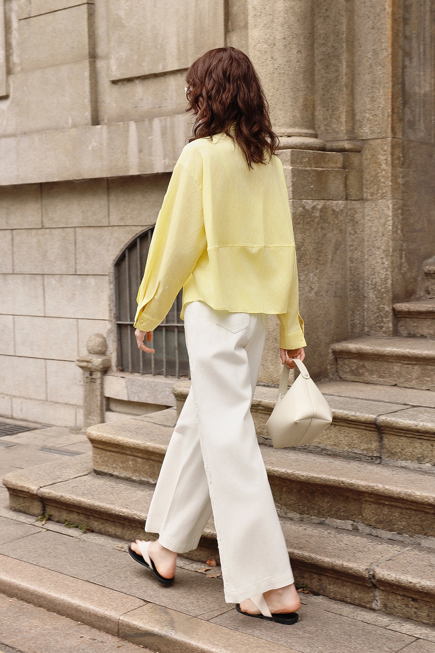 KAMILAN Wide-Leg Trousers with Refined Lace Embellishment
