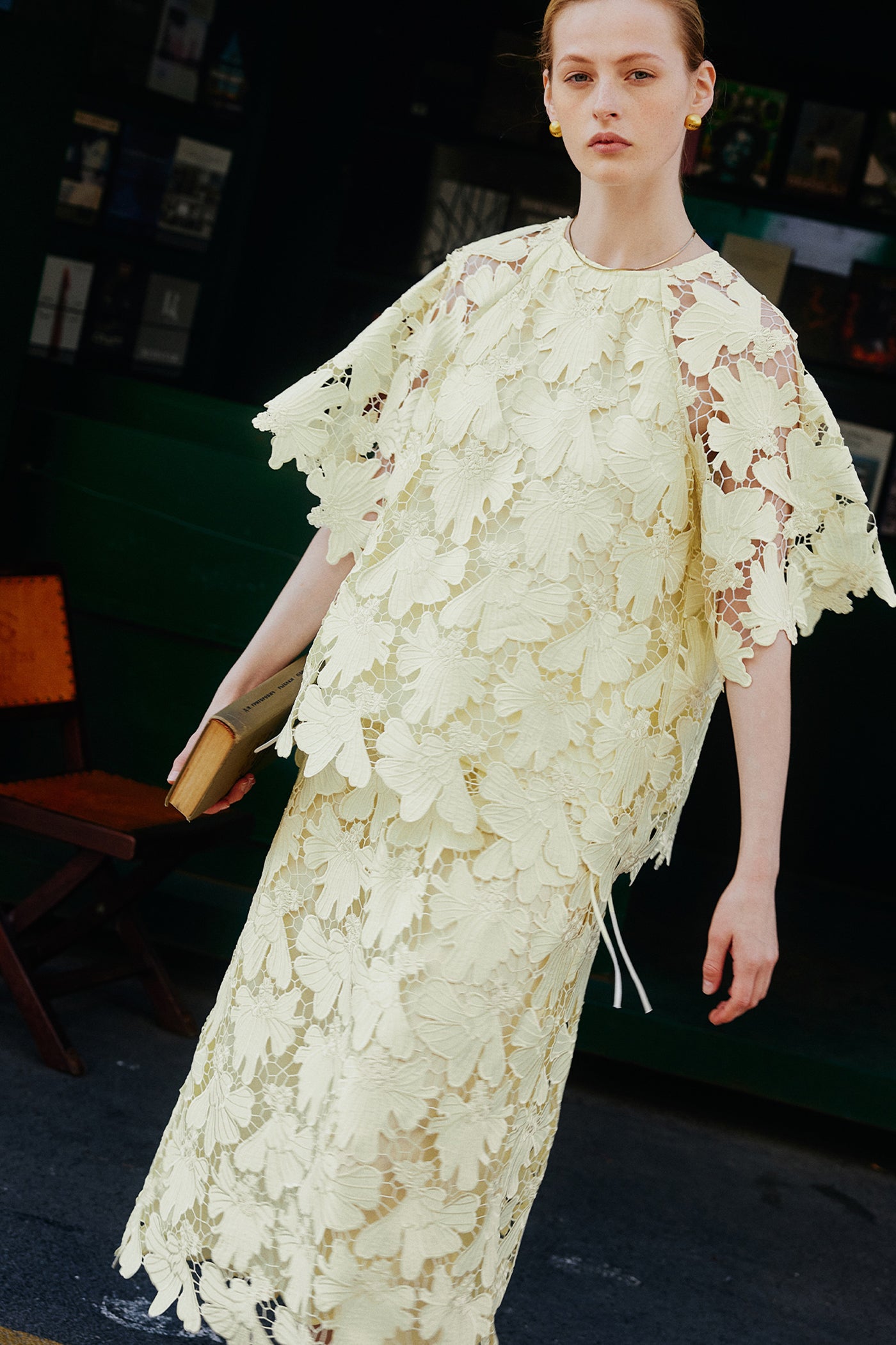 KAMILAN Summer Floral Lace Embroidered Skirt Set