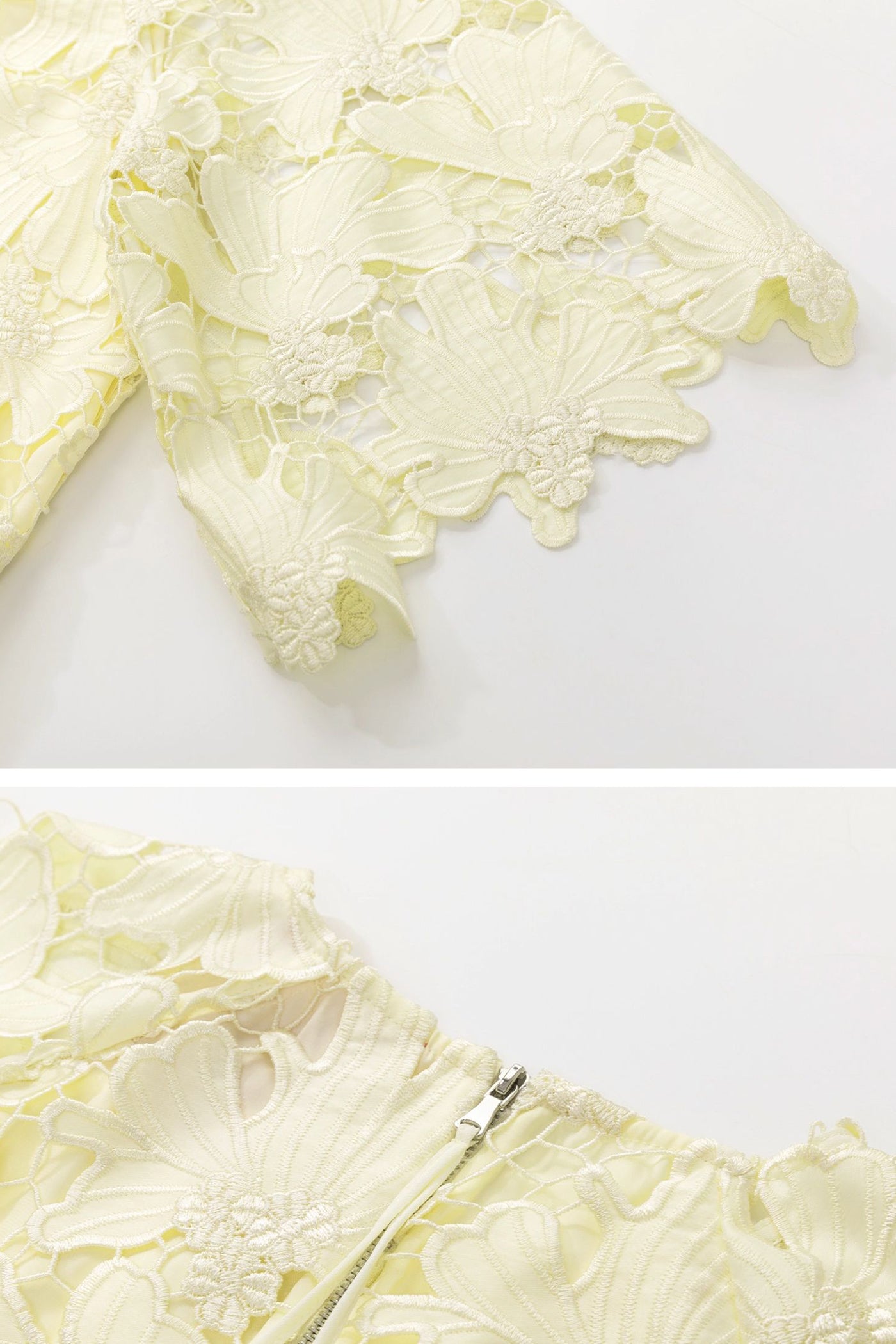 KAMILAN Summer Floral Lace Embroidered Skirt Set