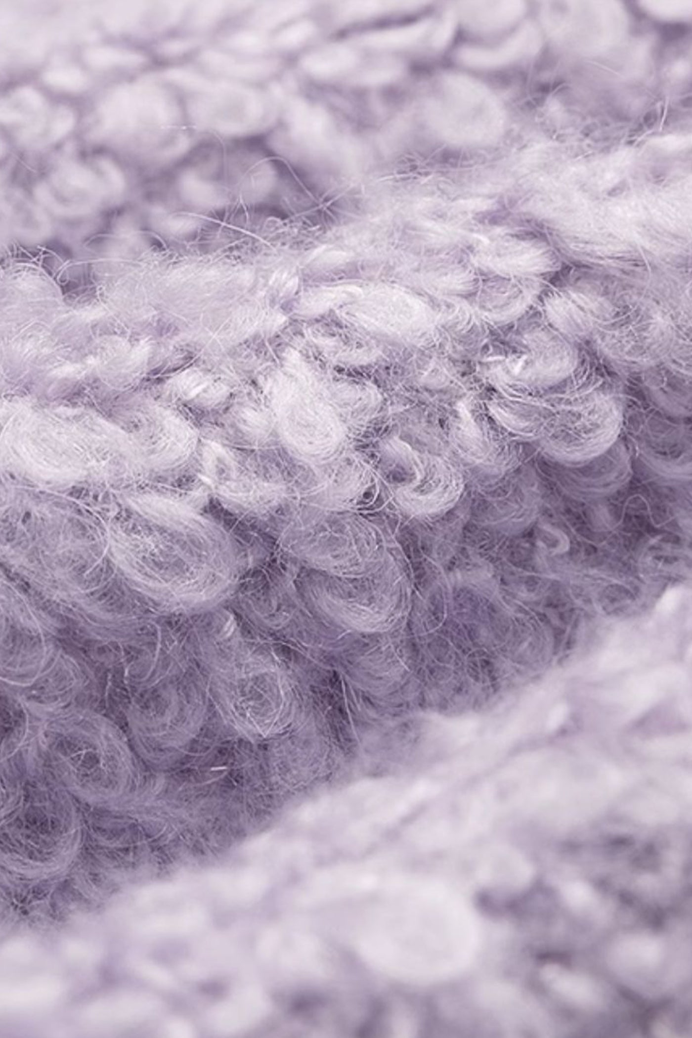 KAMILAN Lilac Wool-Blend Textured Short Jacket