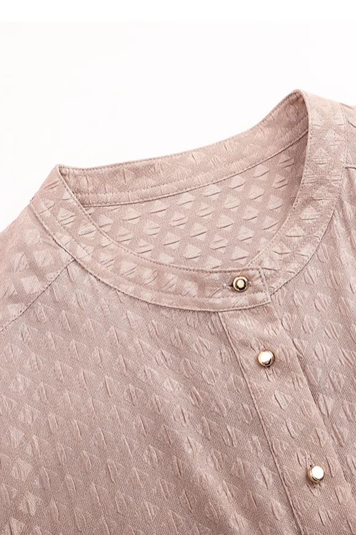 KAMILAN Jacquard Belted Dress in Misty Rose