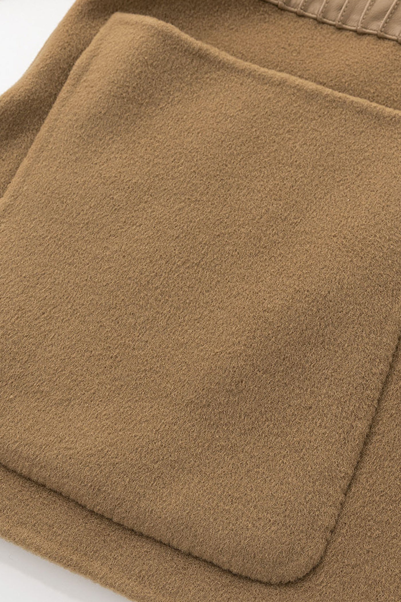 KAMILAN Pure Wool  Coat in Camel with Grosgrain Waist Detailing