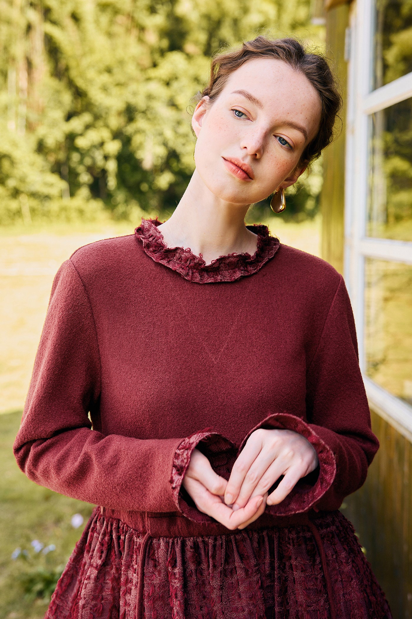 Kamilan Wool-Blend Panel Dress