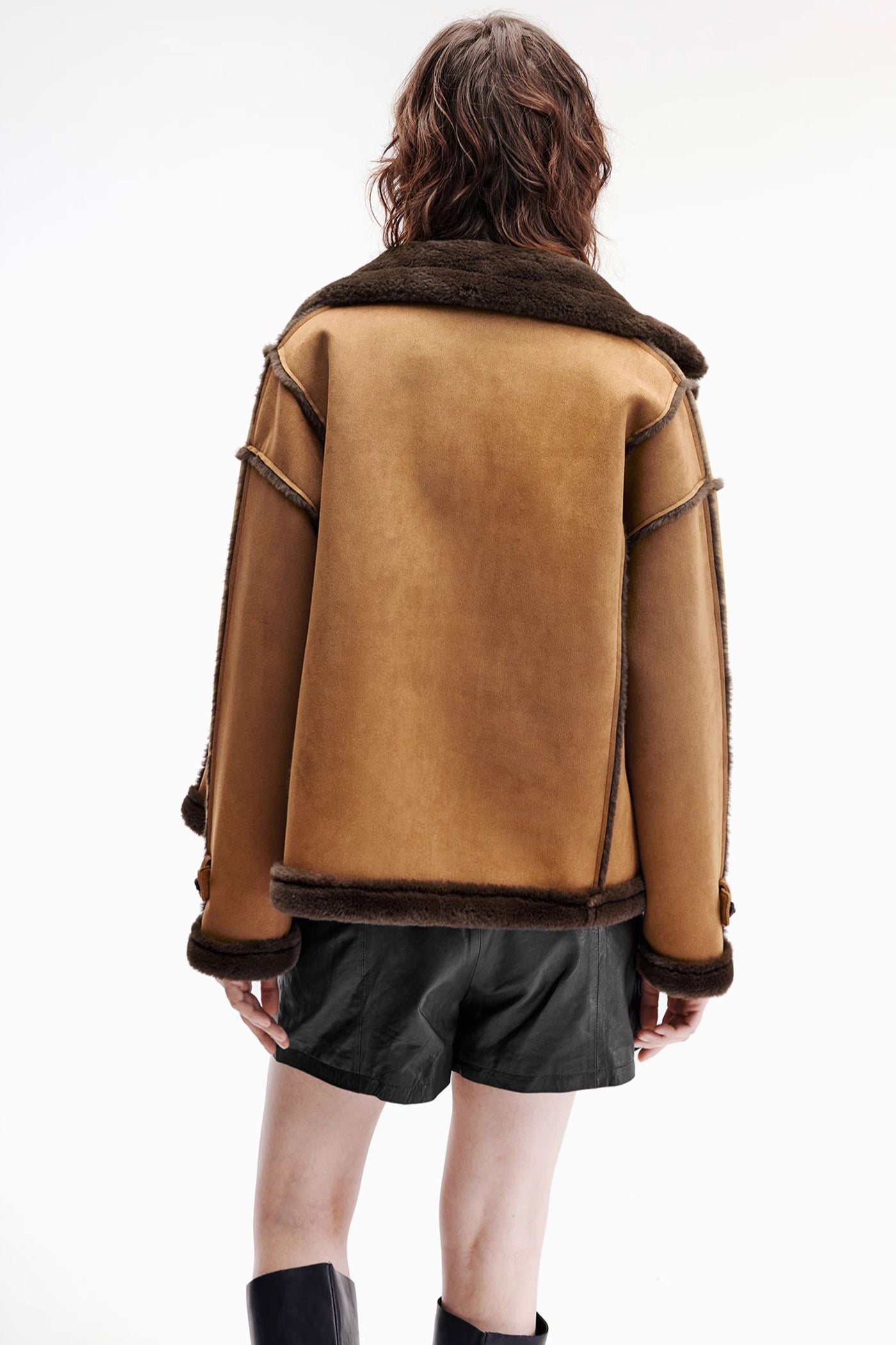 KAMILAN Women's Fluffy Short Fur Jacket – Fashion Casual Winter Coat