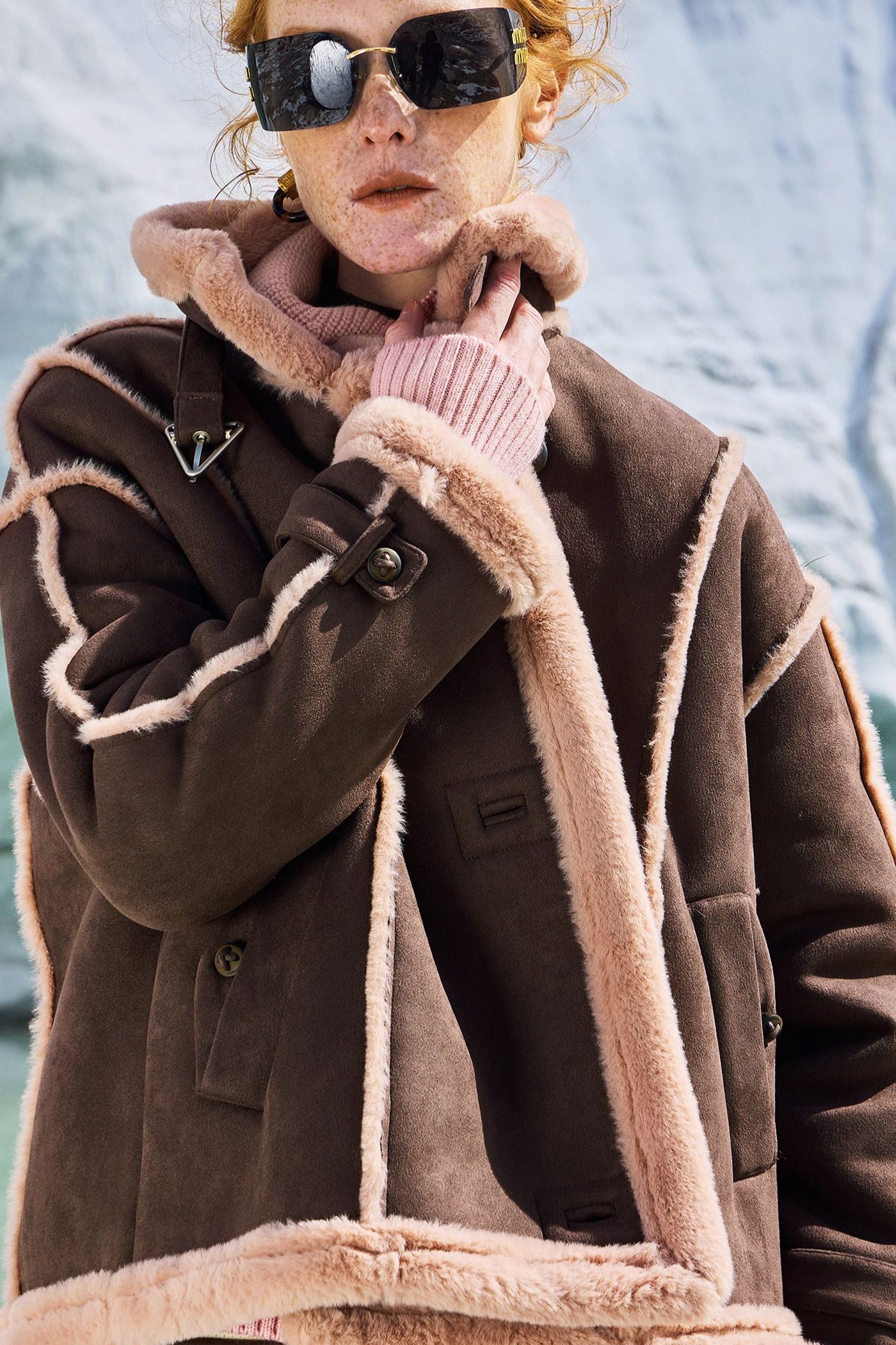 KAMILAN Women's Fluffy Short Fur Jacket – Fashion Casual Winter Coat