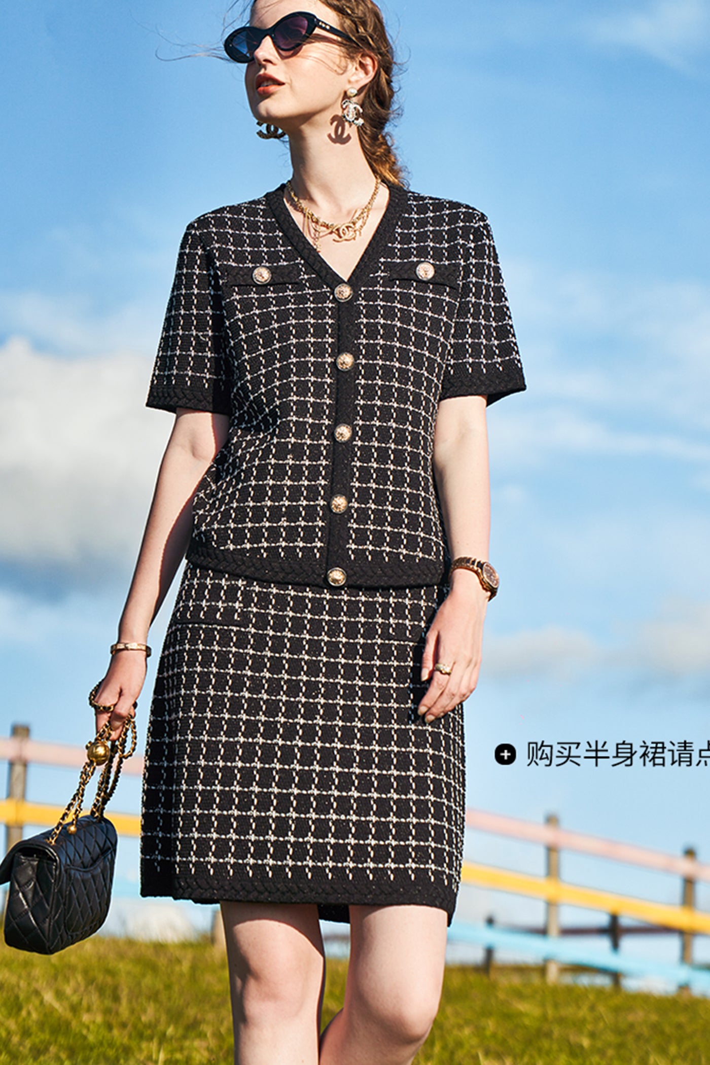 KAMILAN Women's Knitted Vest – 2025 Autumn New French Chic Tweed-Style Sleeveless Cardigan Jacket