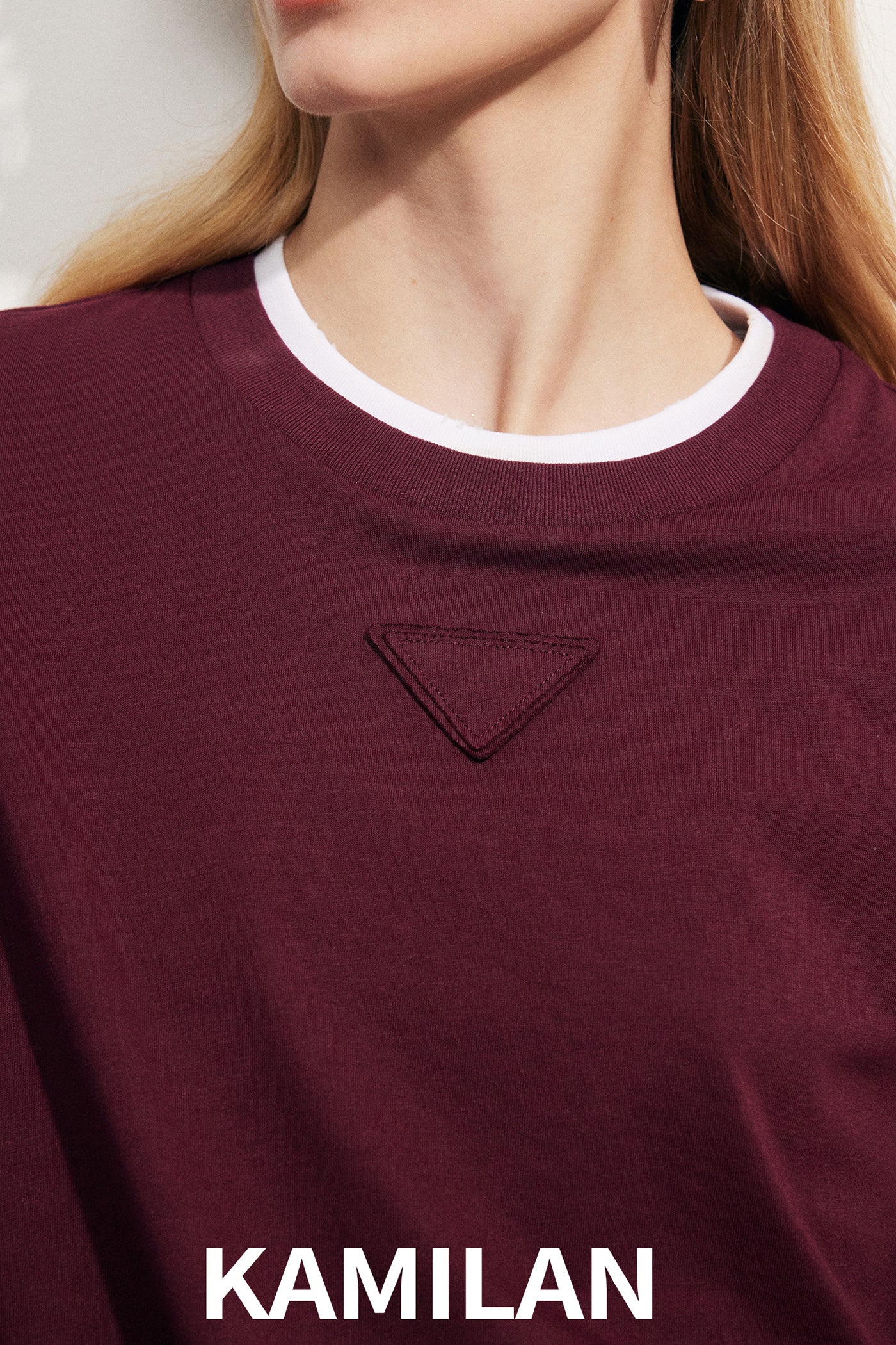 KAMILAN Women's Cotton Long-Sleeve T-Shirt – 2025 Autumn New Fashion Short Top