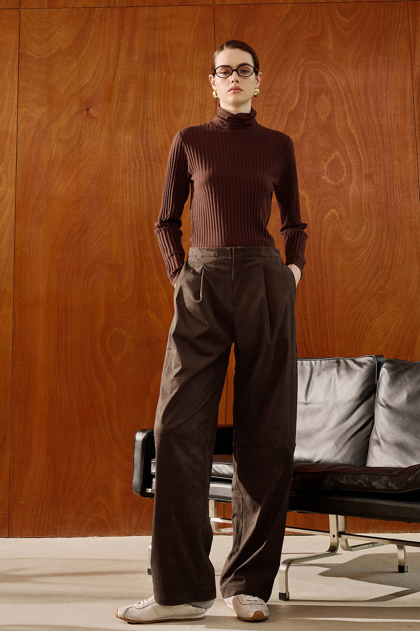 KAMILAN Women's High-Waist Wide-Leg Pants – 2025 Autumn New Fashion Commuter Casual Trousers