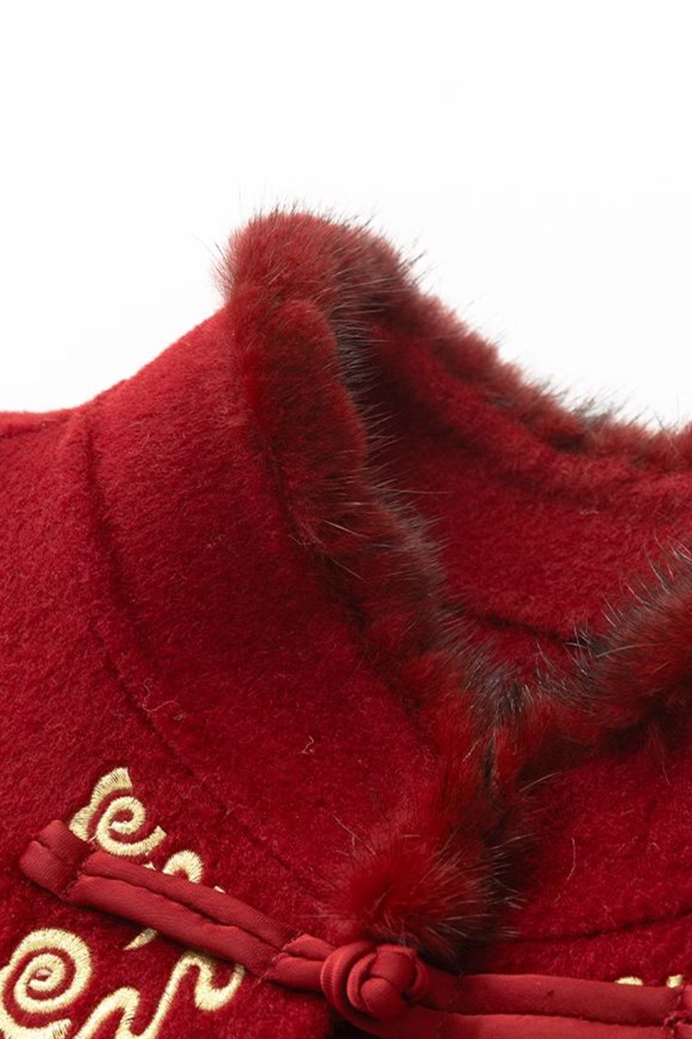 KAMILAN new Chinese-style retro embroidered sheep fur coat women's new splicing mink fur coat in autumn and winter of 2024