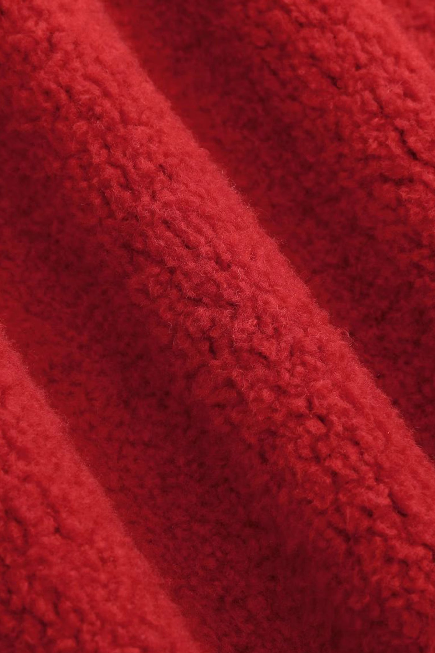 red sweater women's autumn 2025 new loose plush sweater