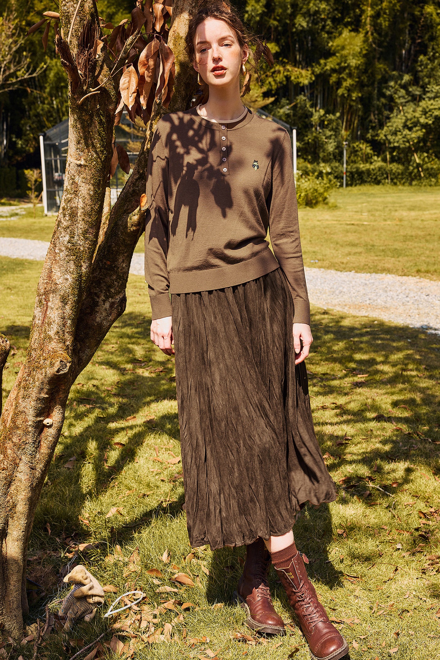 KAMILAN short sweater women's autumn 2025 new fashion T-shirt sweater