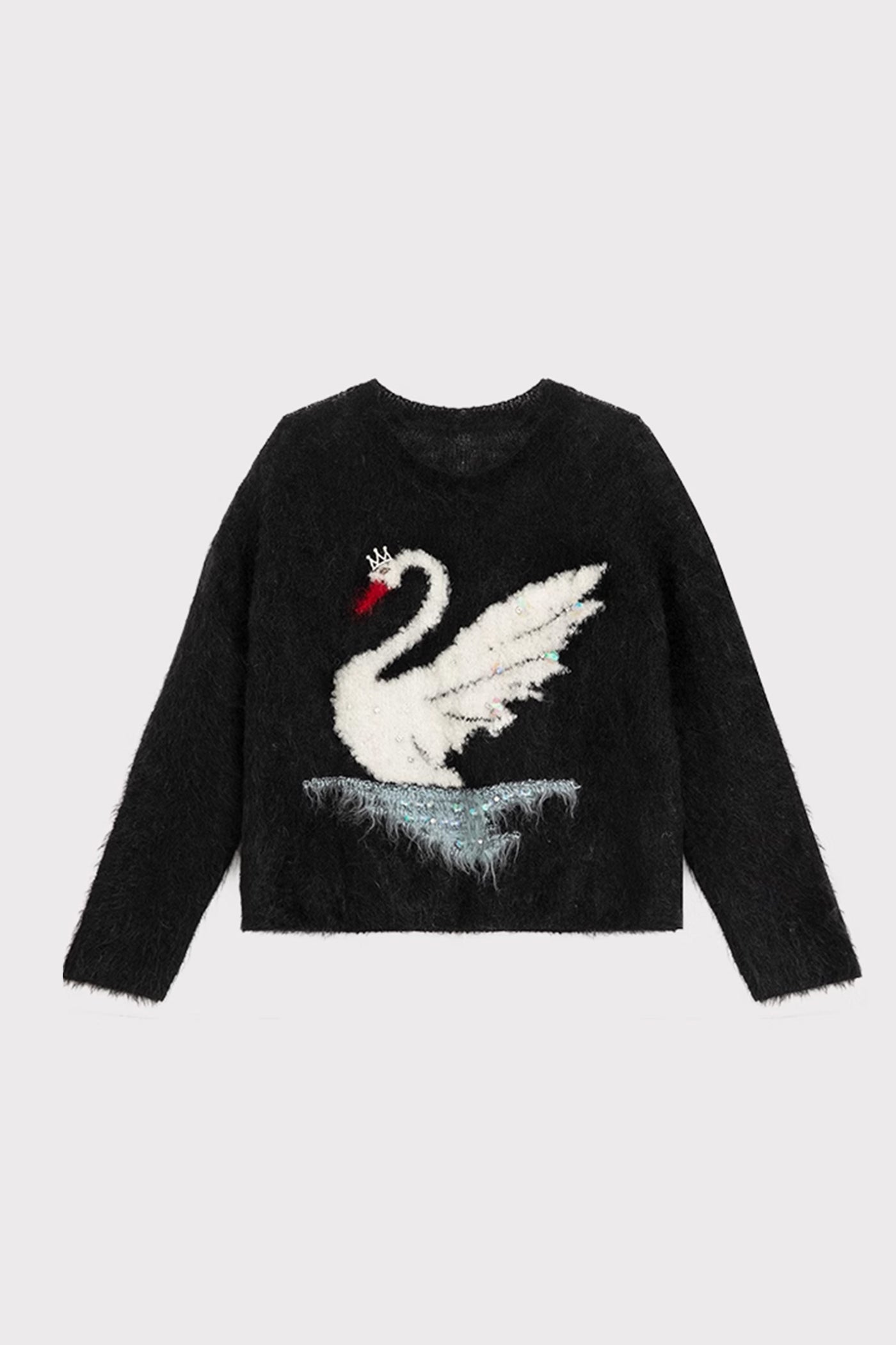 KAMILAN pattern design sense mohair sweater women's new sweater top in autumn 2025