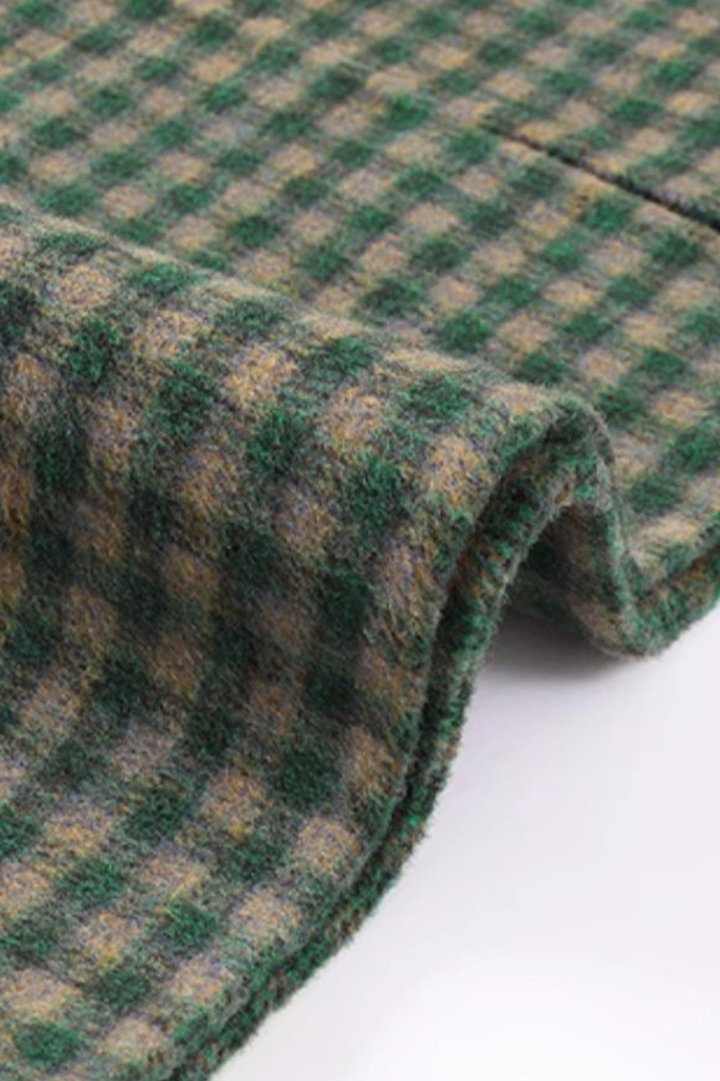 KAMILAN wool skirt women's autumn and winter new checkerboard double-sided skirt A-line skirt short skirt