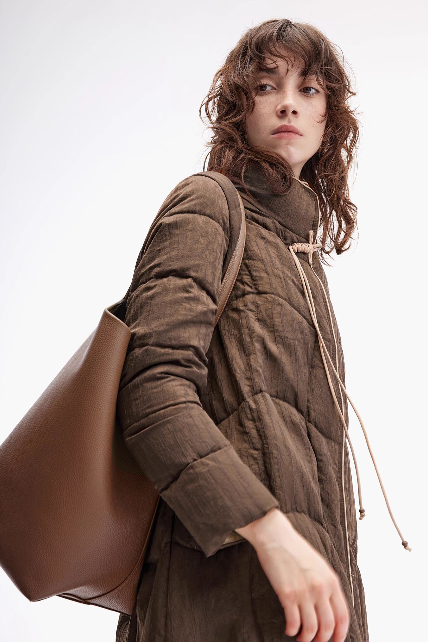 KAMILAN new Chinese Style  high-necked white goose down jacket women's winter new long warm goose down coat