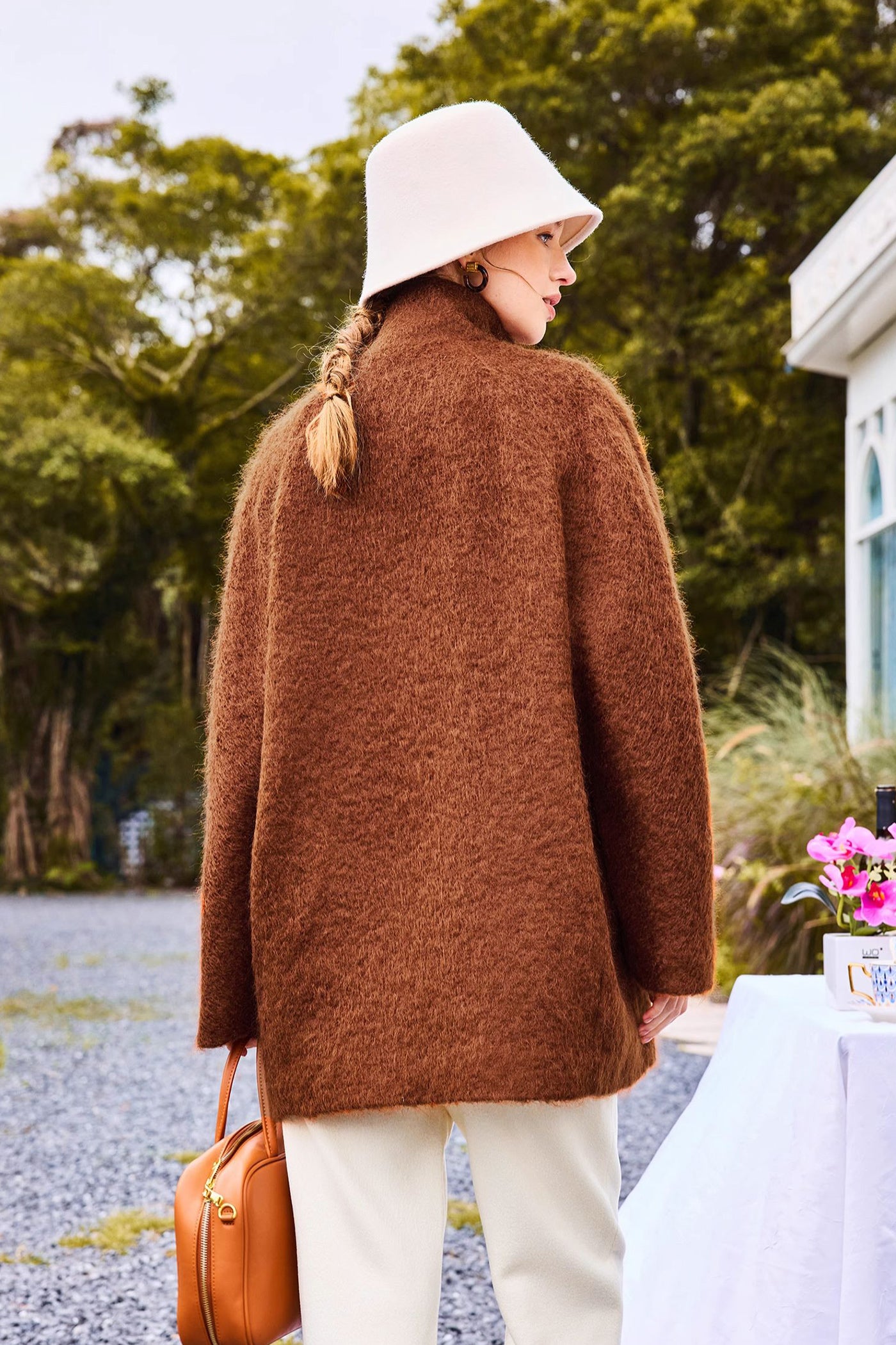 KAMILAN short mohair coat women's 2025 autumn and winter new wild woolen coat