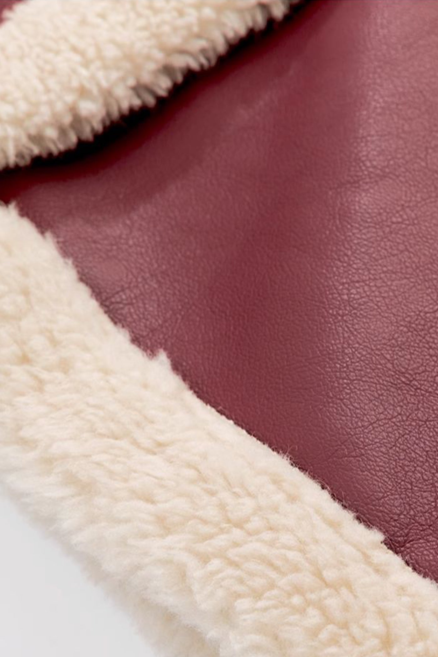 KAMILAN Angora red PU leather faux fur female winter 2025 new fashion short warm Faux Fur Coat