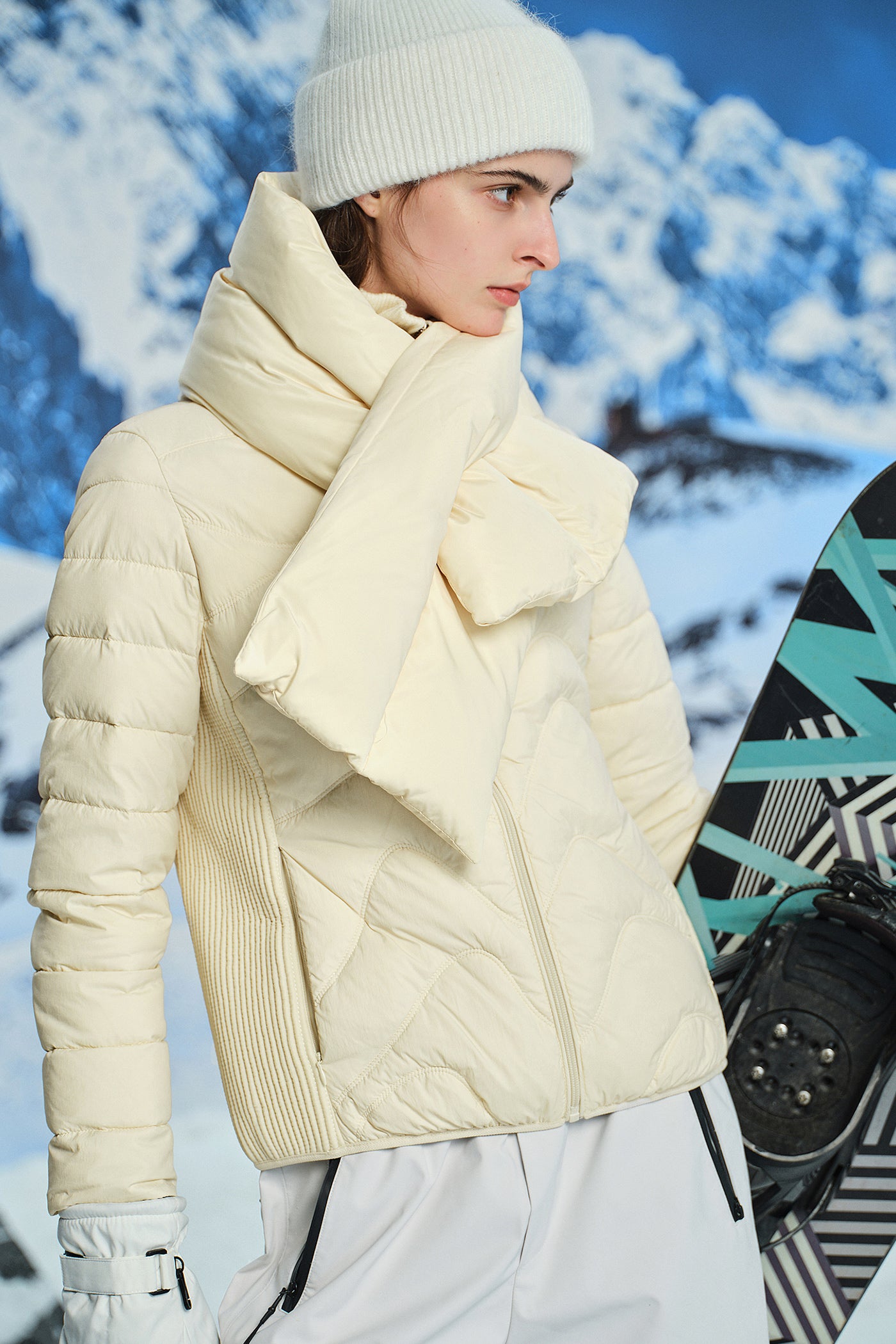 KAMILAN short white eiderdown down jacket women's winter new fashion warm down jacket