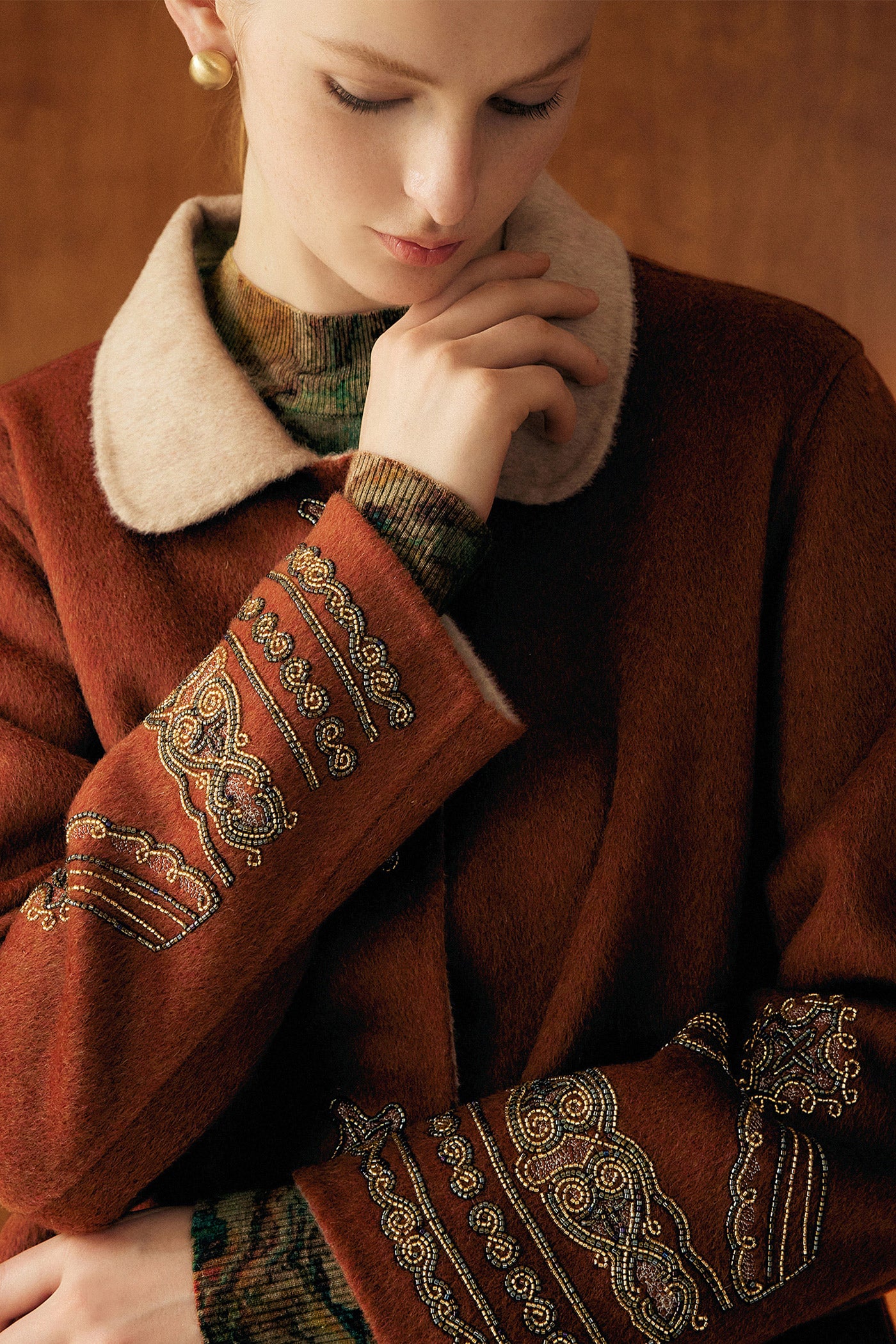 KAMILAN double-sided wool coat women's 2025 autumn and winter new woolen coat temperament long woolen coat
