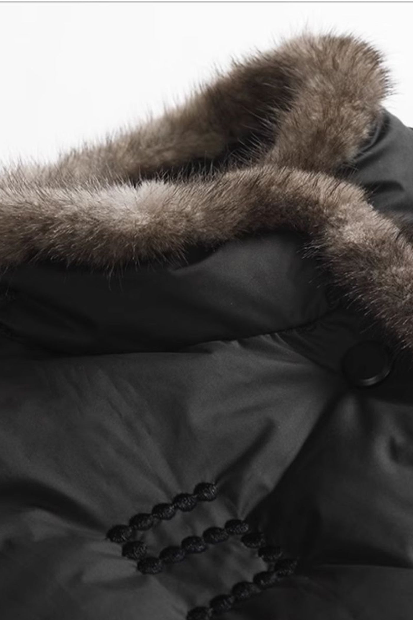KAMILAN mink fur collar down jacket female 2022 winter new long embroidered white goose down jacket
