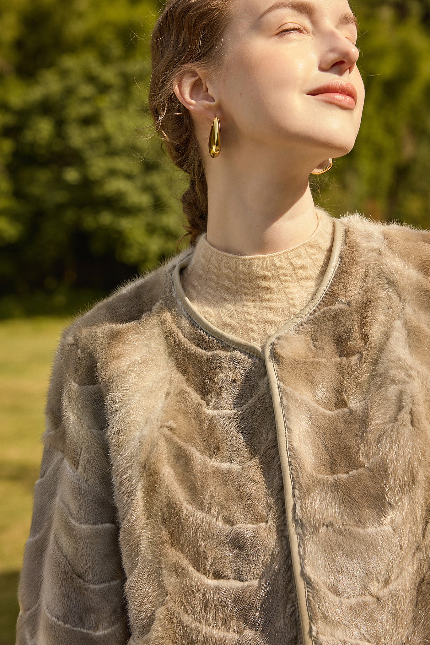 KAMILAN Reversible Mink Fur Jacket for Women – 2025 Winter Short Faux Fur Coat, Double-Sided Wear