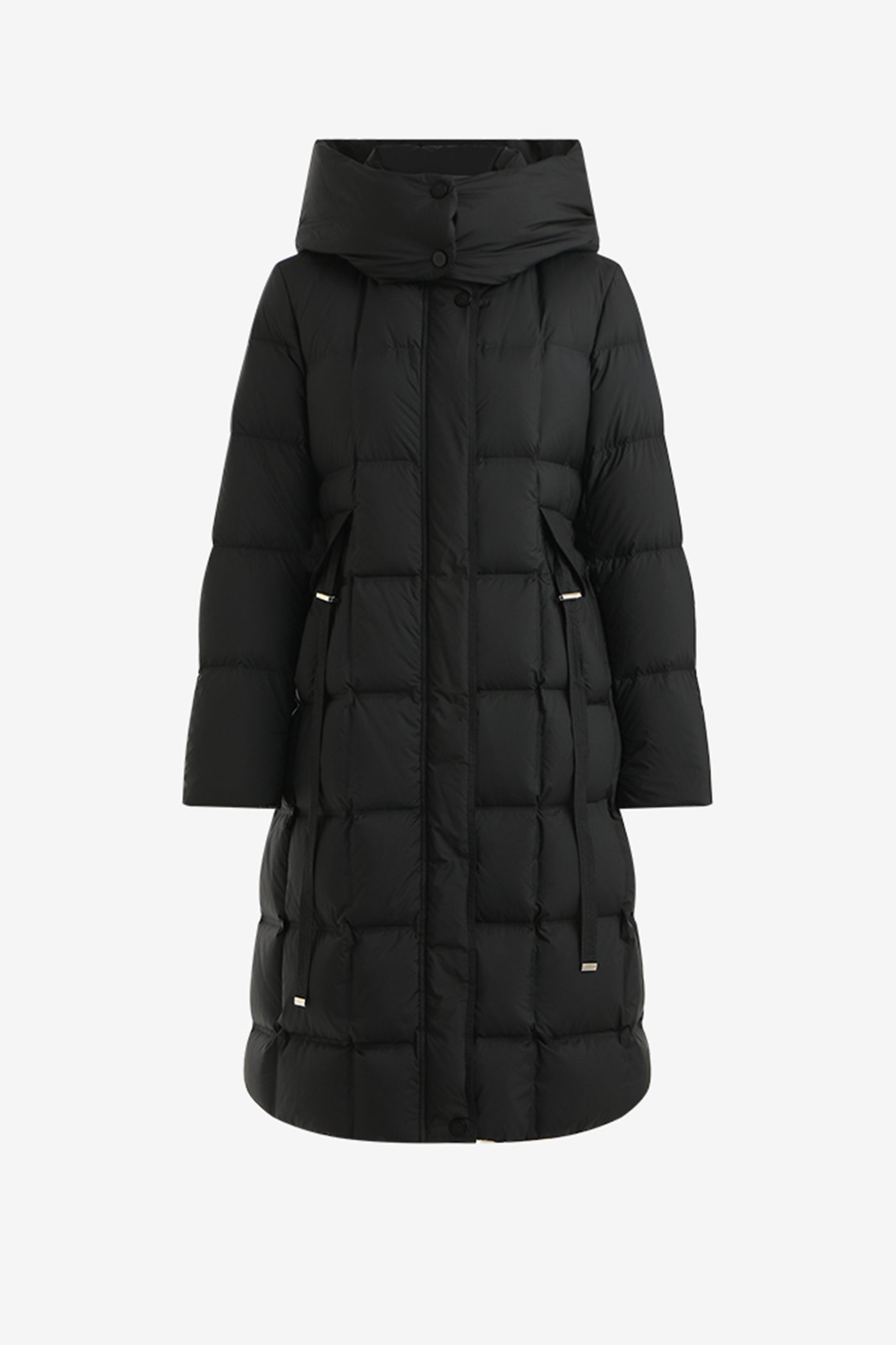 KAMILAN Women's White Duck Down Coat 2025 Winter | Mid-Length Hooded Puffer Jacket