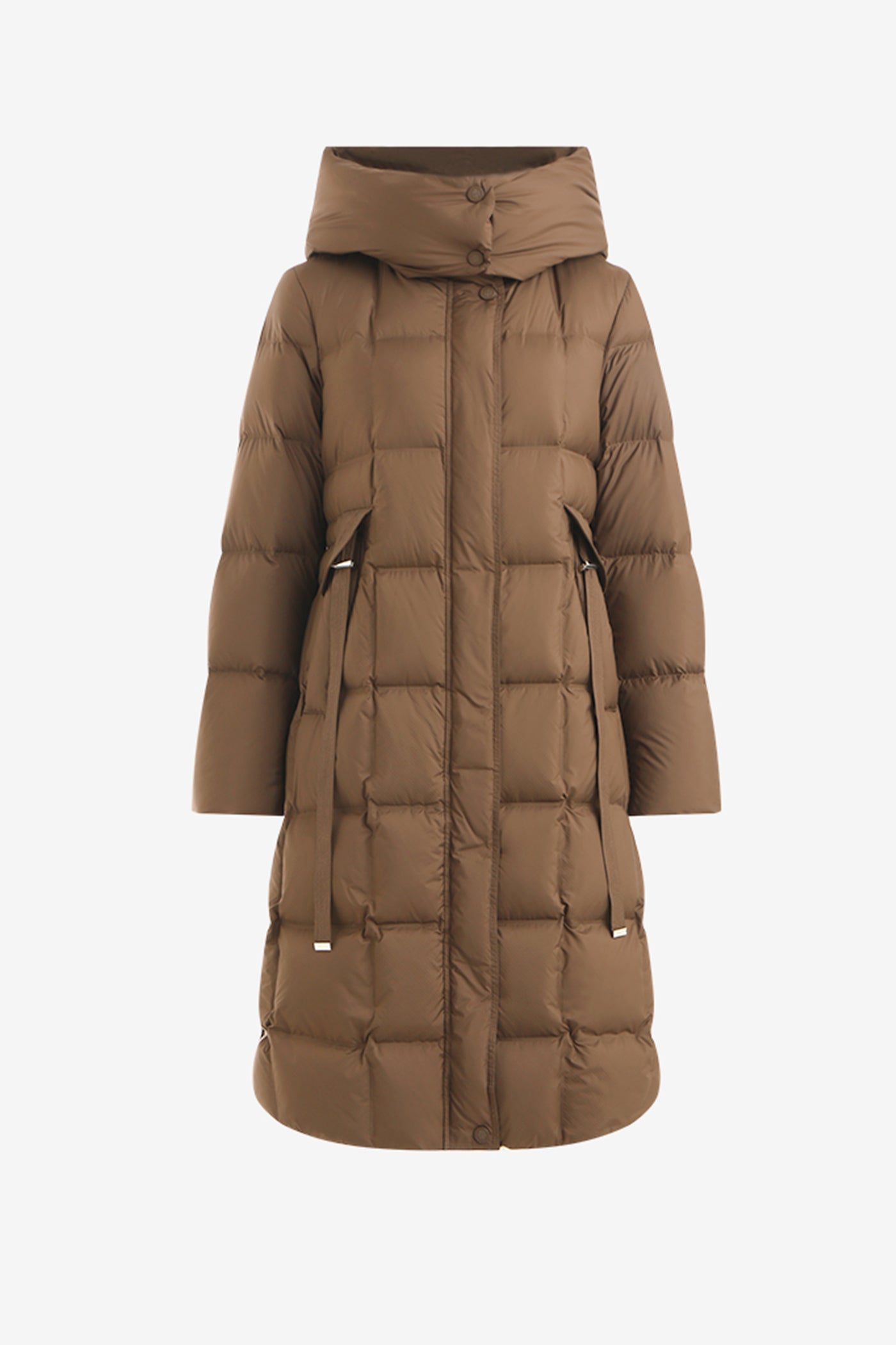 KAMILAN Women's White Duck Down Coat 2025 Winter | Mid-Length Hooded Puffer Jacket