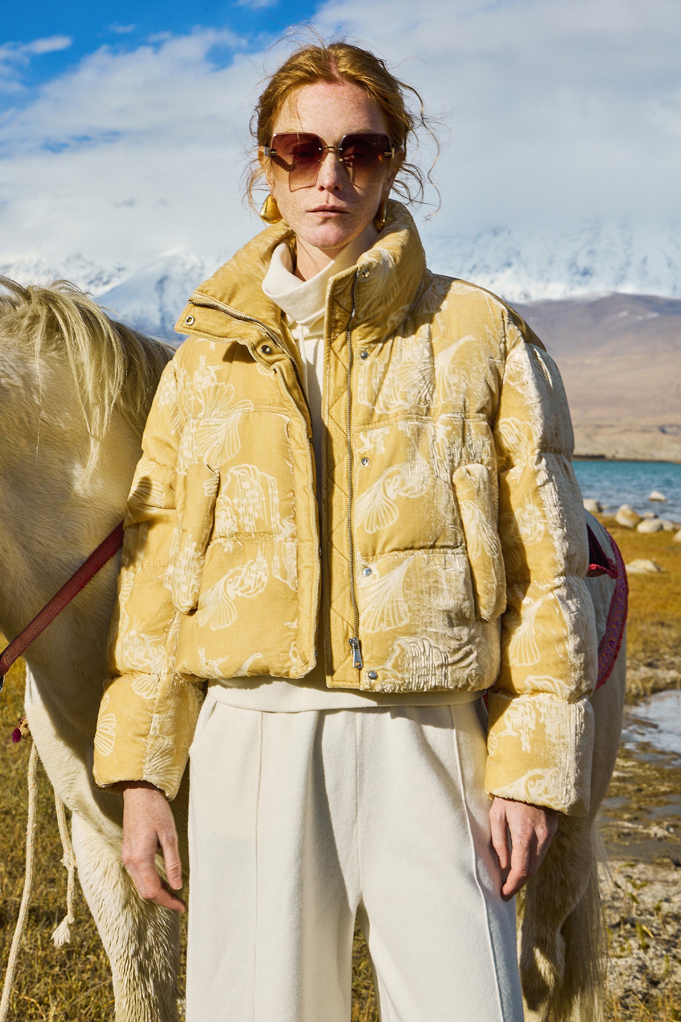 KAMILAN Women's Trendy Short Puffer Jacket 2025 Winter | Fashion Warm White Duck Down Coat