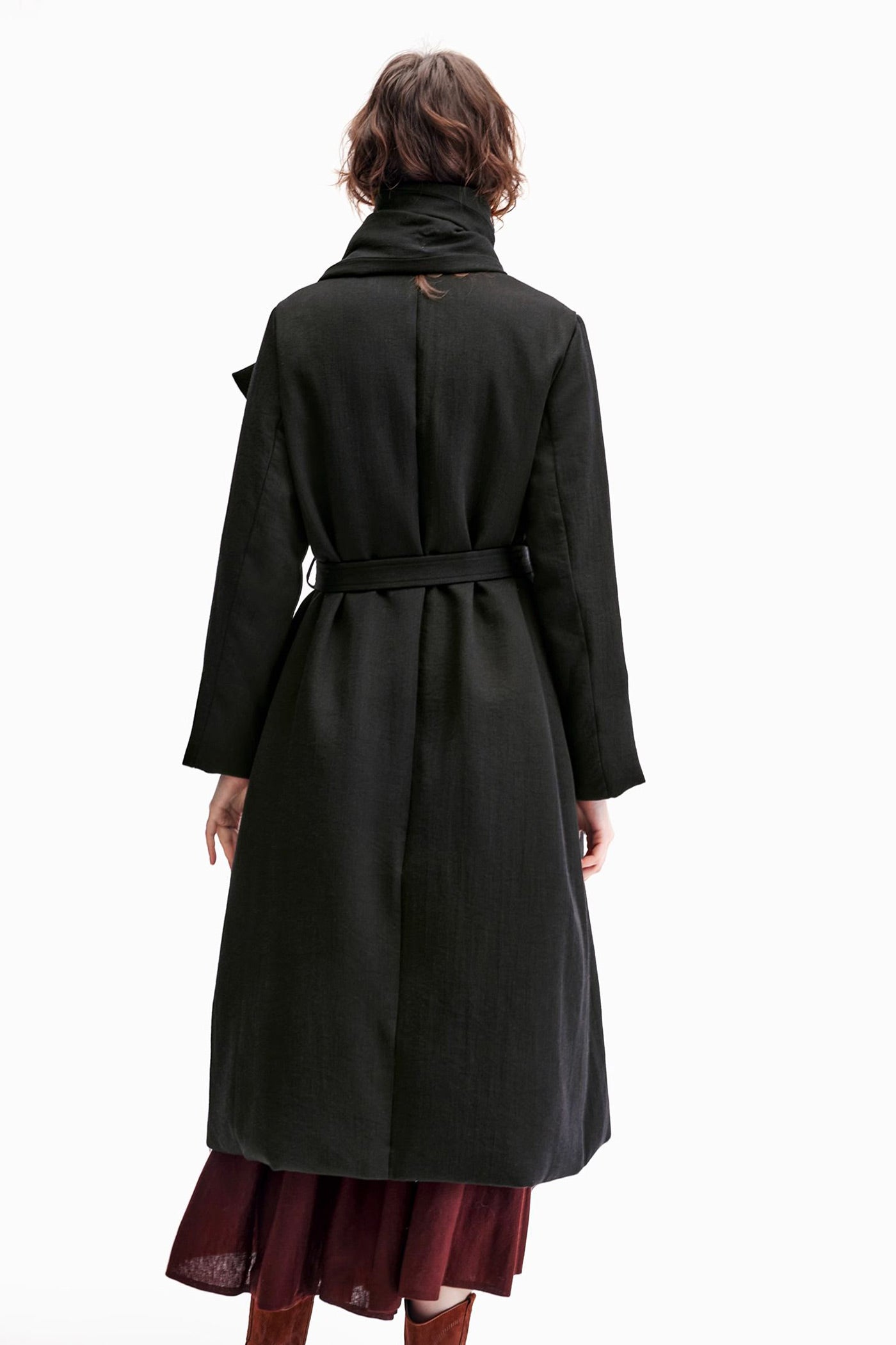 KAMILAN  Maillard scarf collar down jacket women's new style 2025 winter long goose down coat
