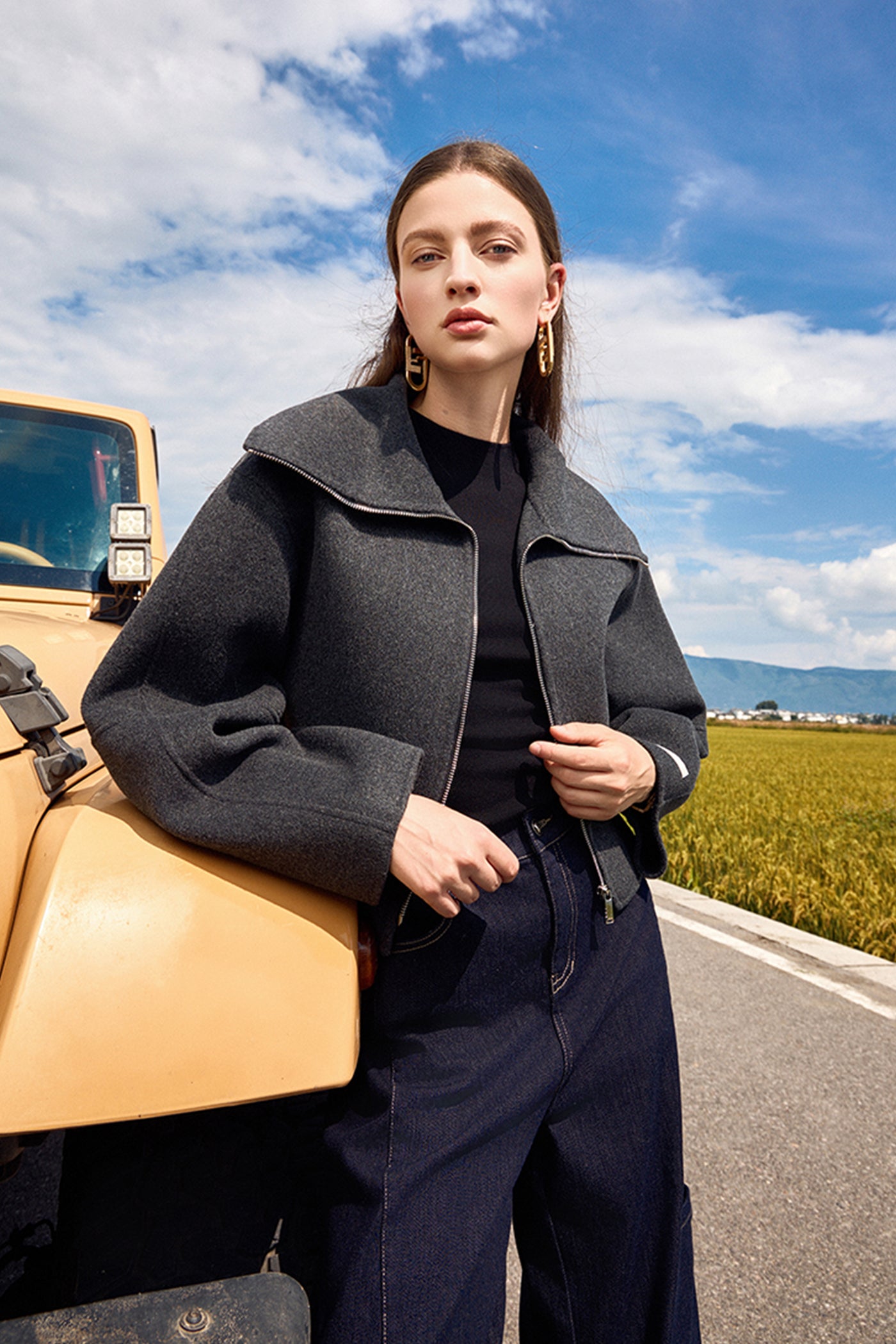 KAMILAN short-style design double-sided wool coat women's autumn and winter new style wool double-sided woolen coat