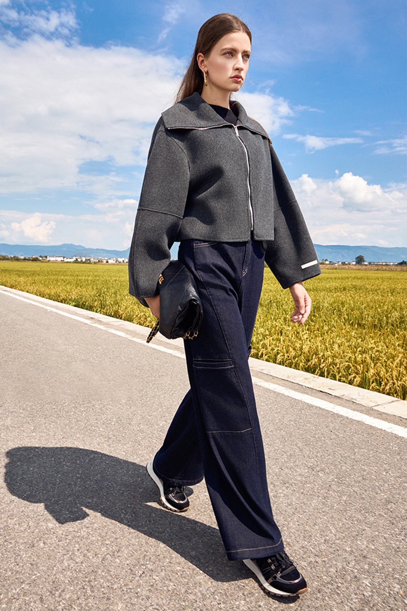 KAMILAN short-style design double-sided wool coat women's autumn and winter new style wool double-sided woolen coat