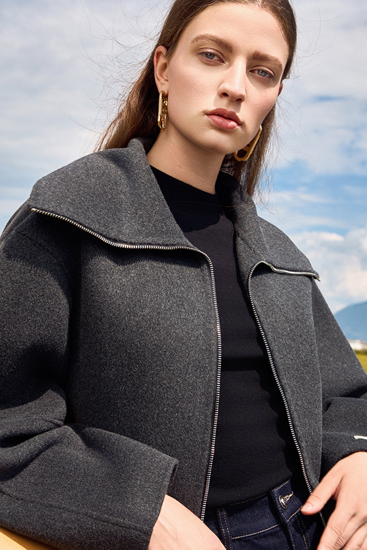 KAMILAN short-style design double-sided wool coat women's autumn and winter new style wool double-sided woolen coat