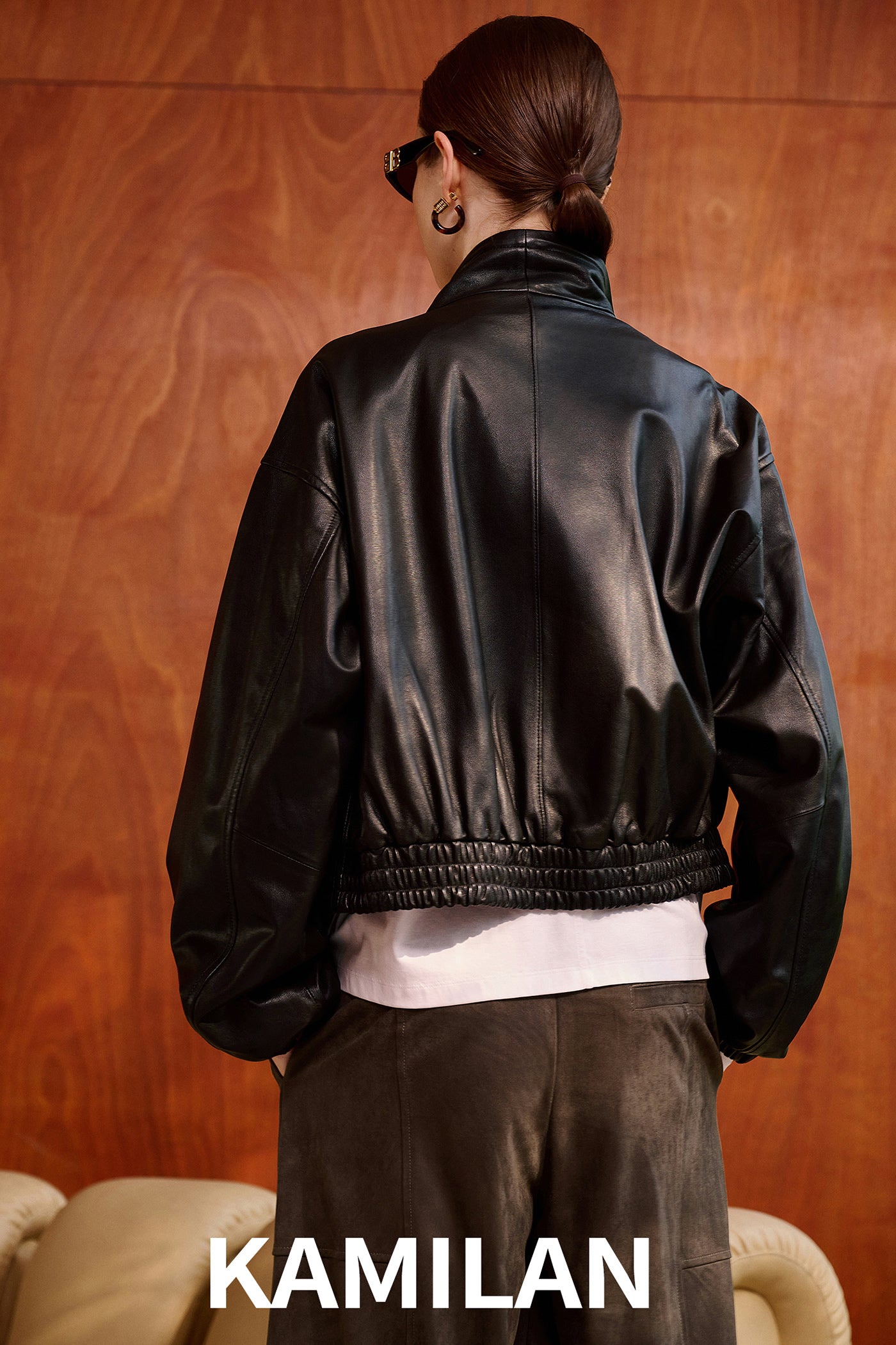 KAMILAN leather jacket women's autumn new style sheepskin motorcycle suit jacket coat