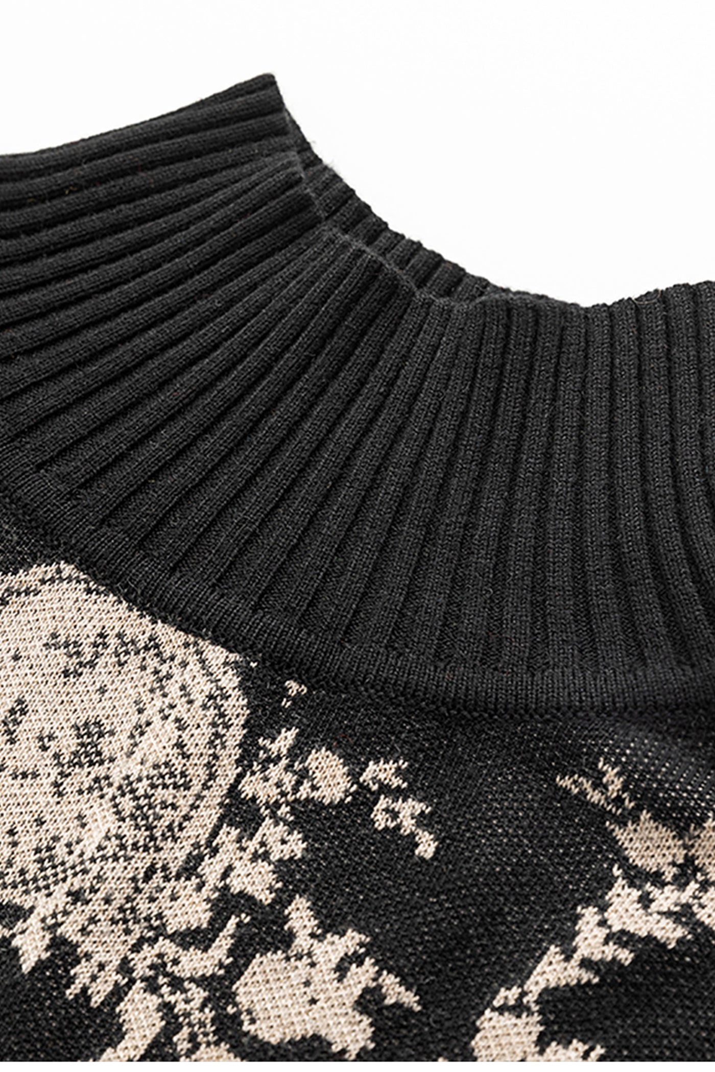 KAMILAN knit dress women's autumn 2025 newstyle loose Mid-Length printed sweater bottoming A-line dress