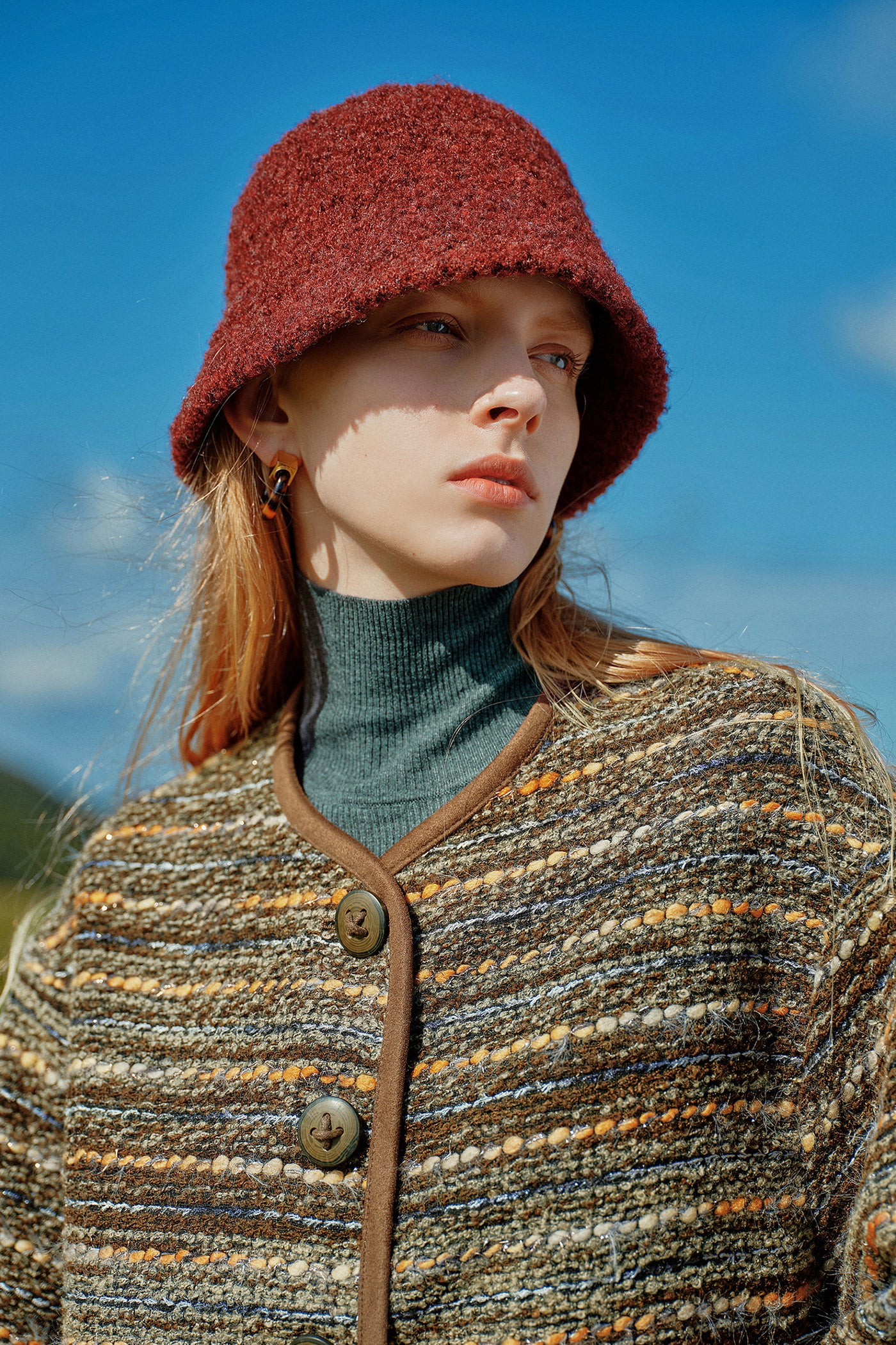 fashion tweed coat women's autumn and winter new style loose small fragrance coat jacket