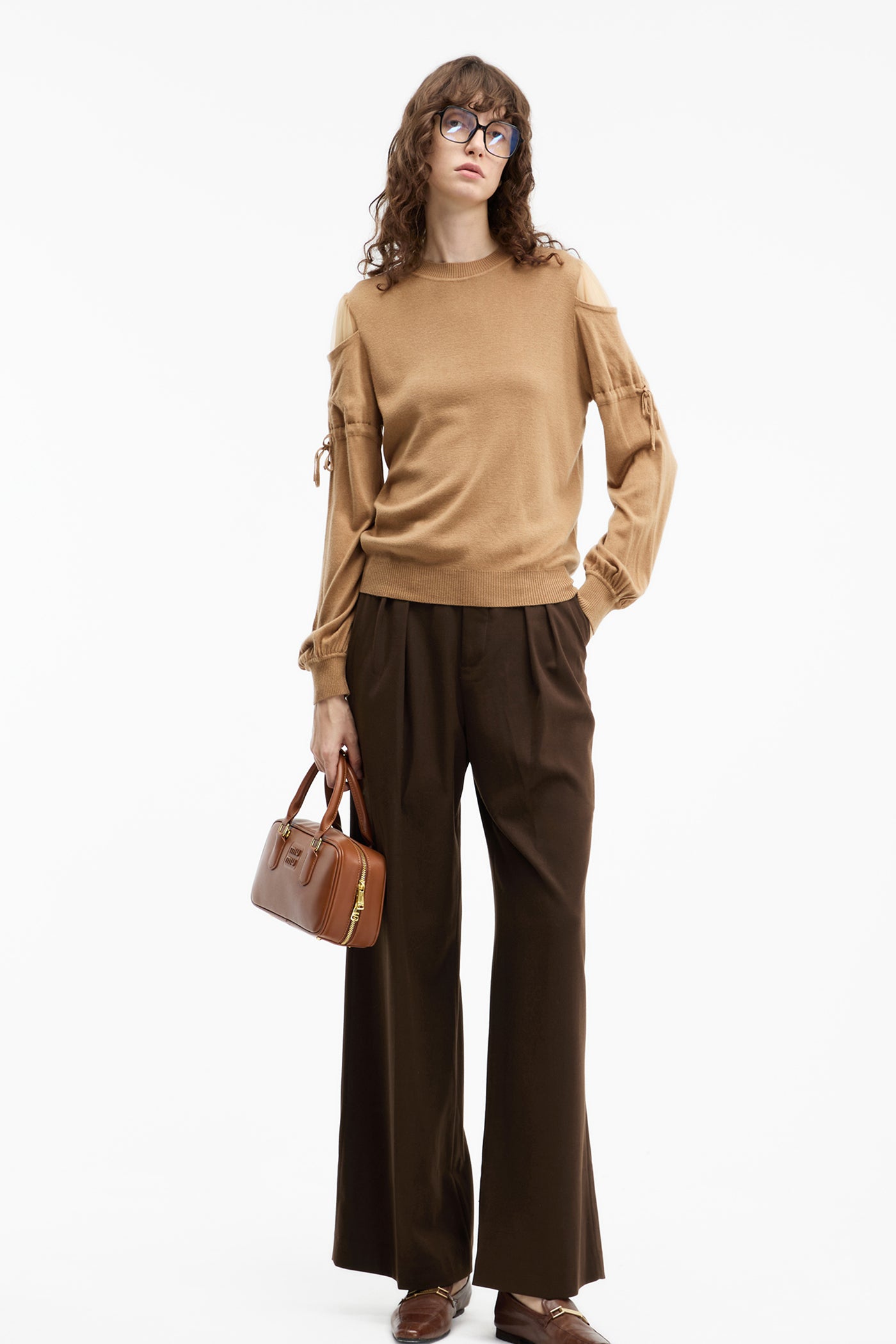 KAMILAN commuter pants women's autumn new style highwaisted wide leg casual pants trousers