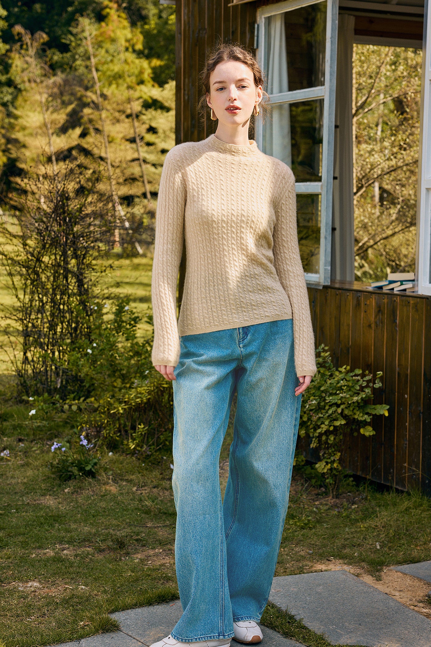 KAMILAN cashmere sweater women's autumn new fashion sweater casual top