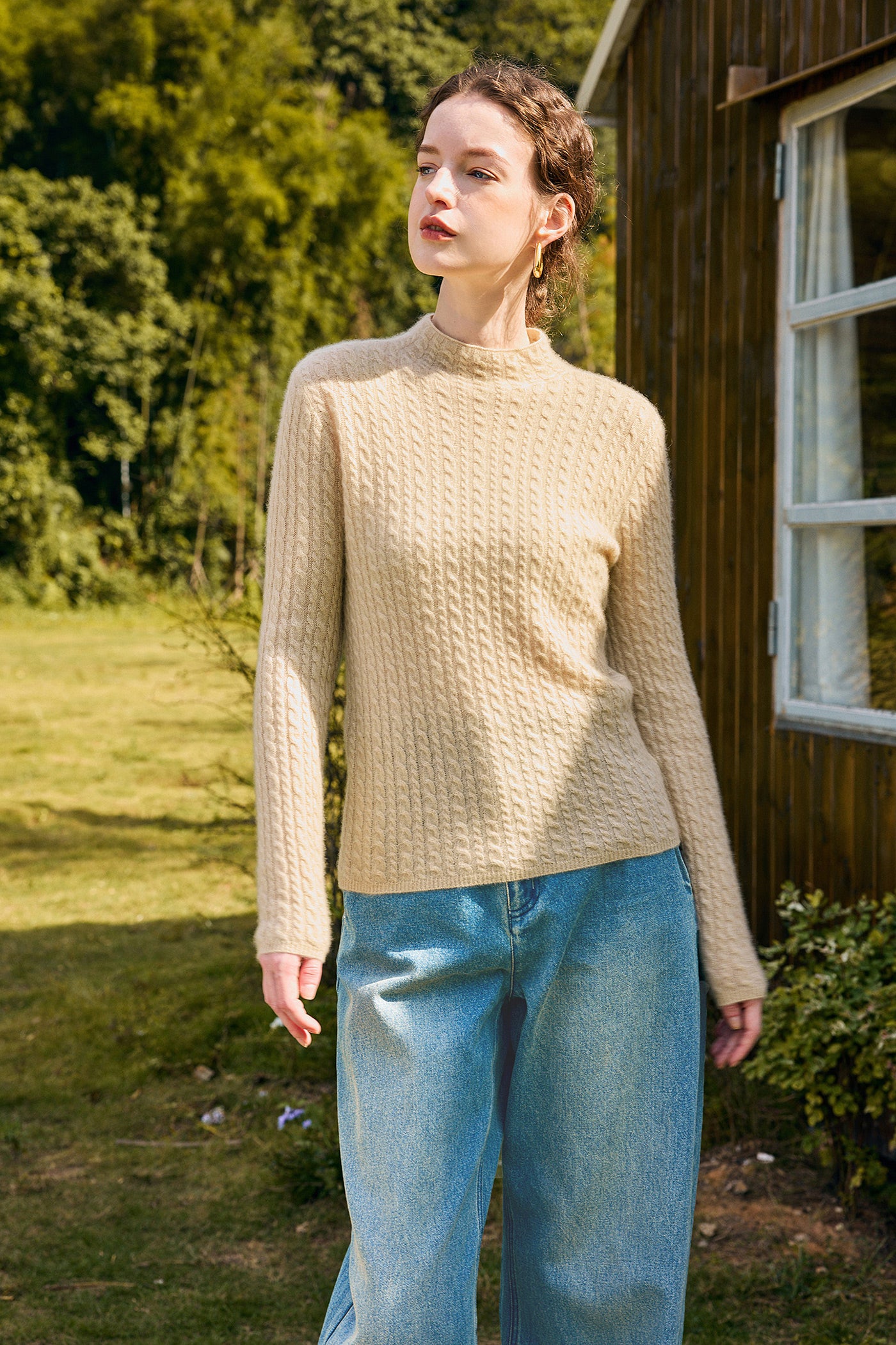 KAMILAN cashmere sweater women's autumn new fashion sweater casual top