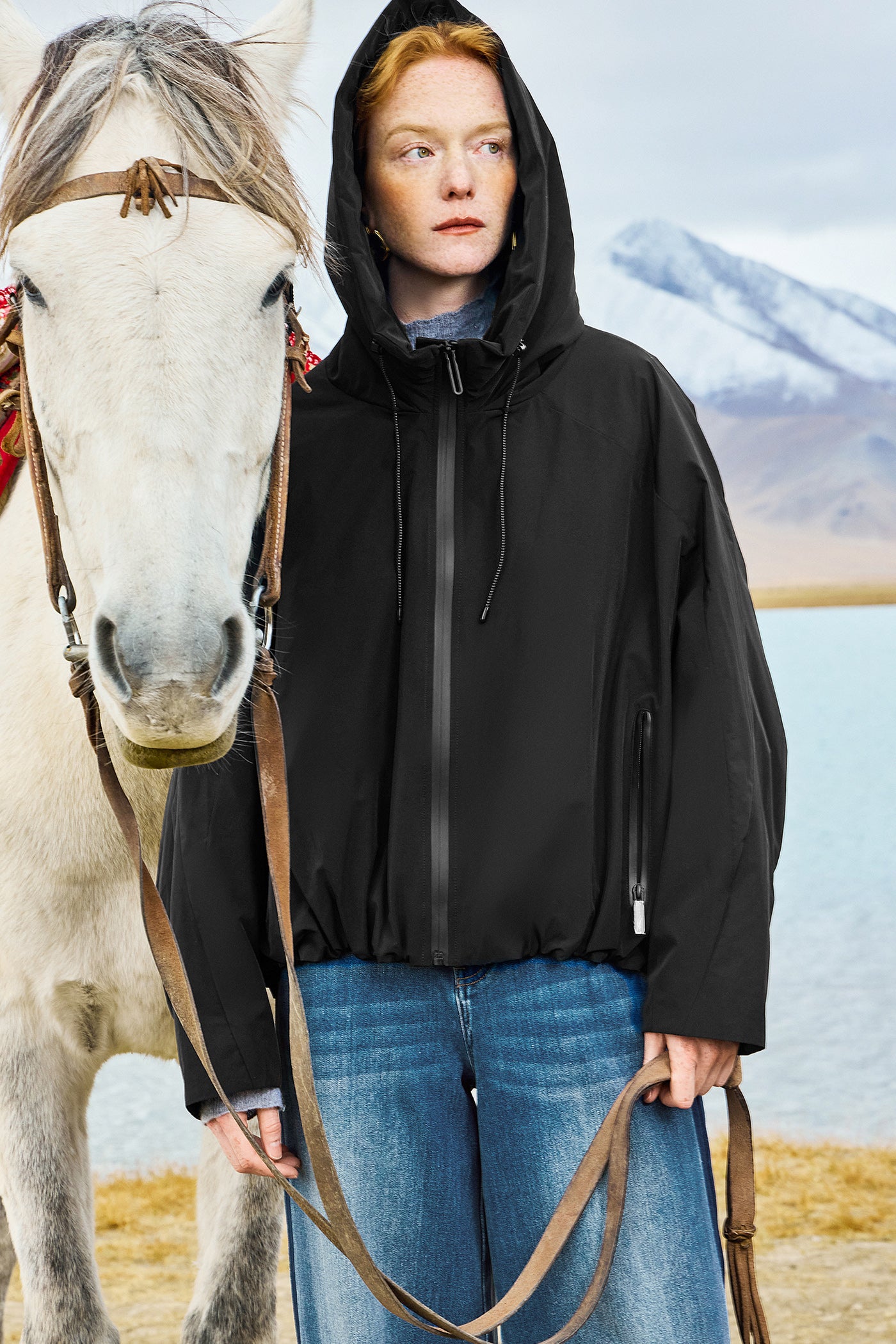 KAMILAN Women's Short Goose Down Jacket 2025 Winter Hooded Puffer Coat with White Goose Down