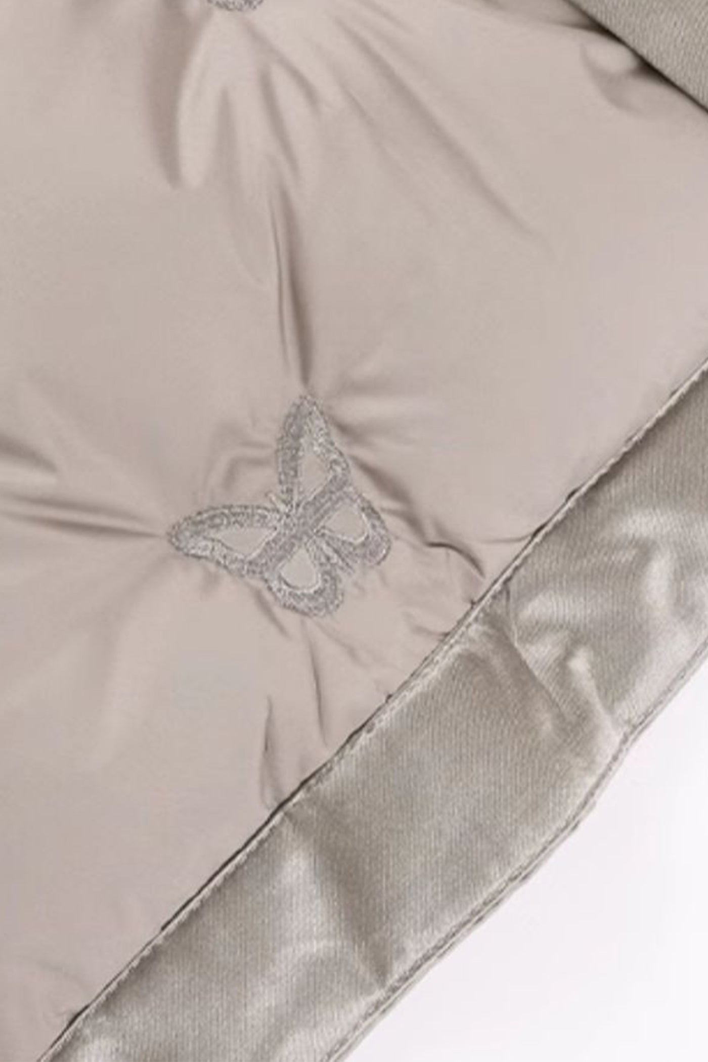 KAMILAN Women's Shirt-Style Down Jacket 2025 Winter Embroidered White Goose Down Coat, Warm Mid-Length Outerwear
